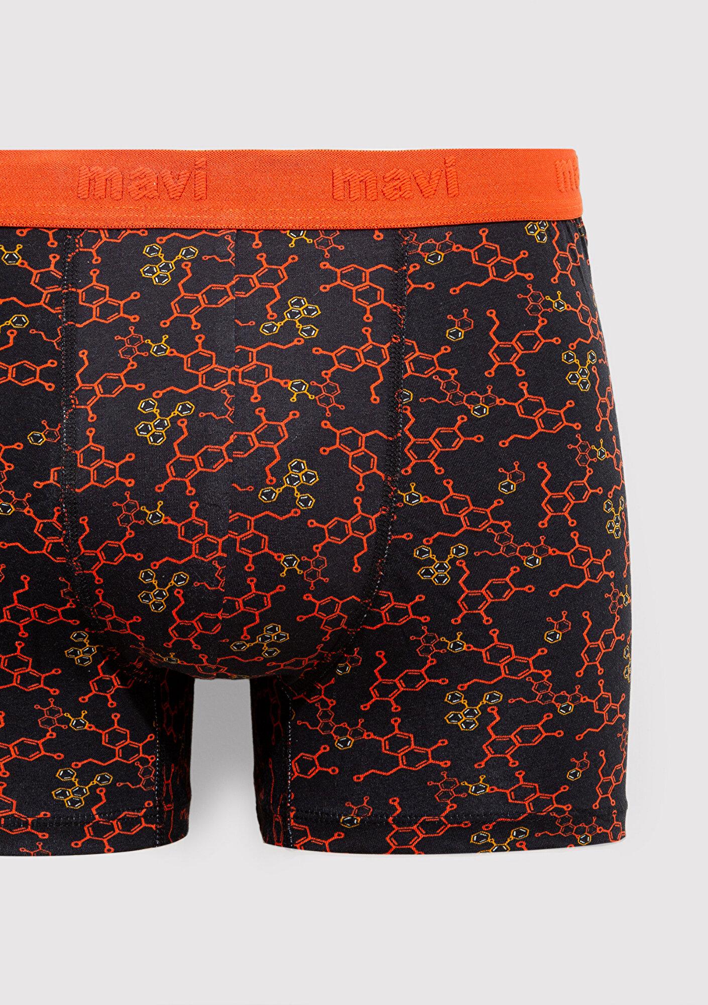Mavi Baskılı Siyah Boxer 0911636-900