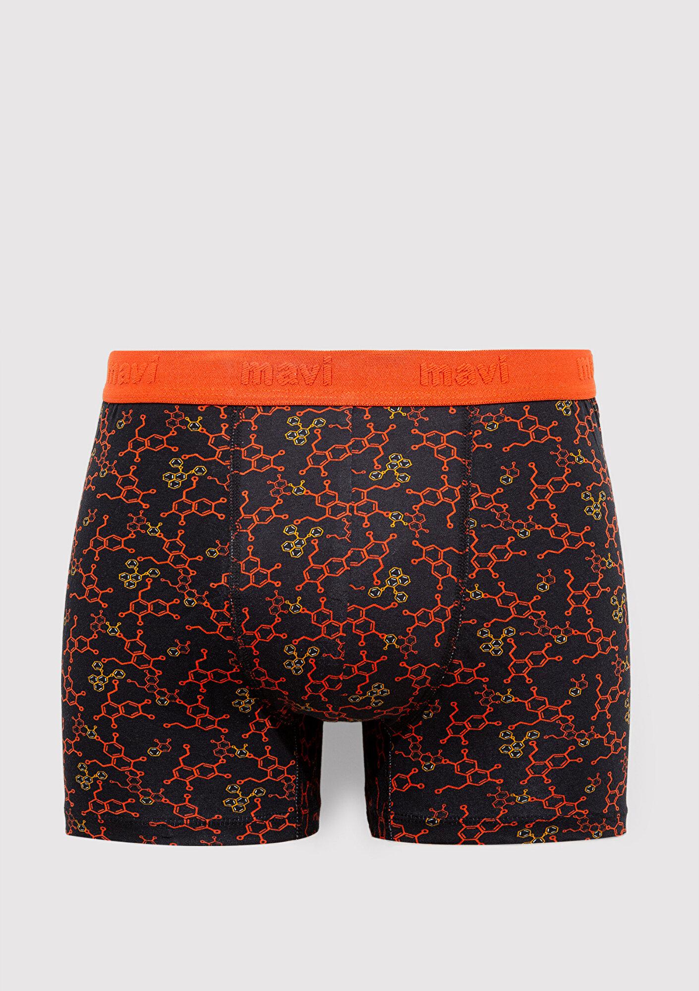 Mavi Baskılı Siyah Boxer 0911636-900