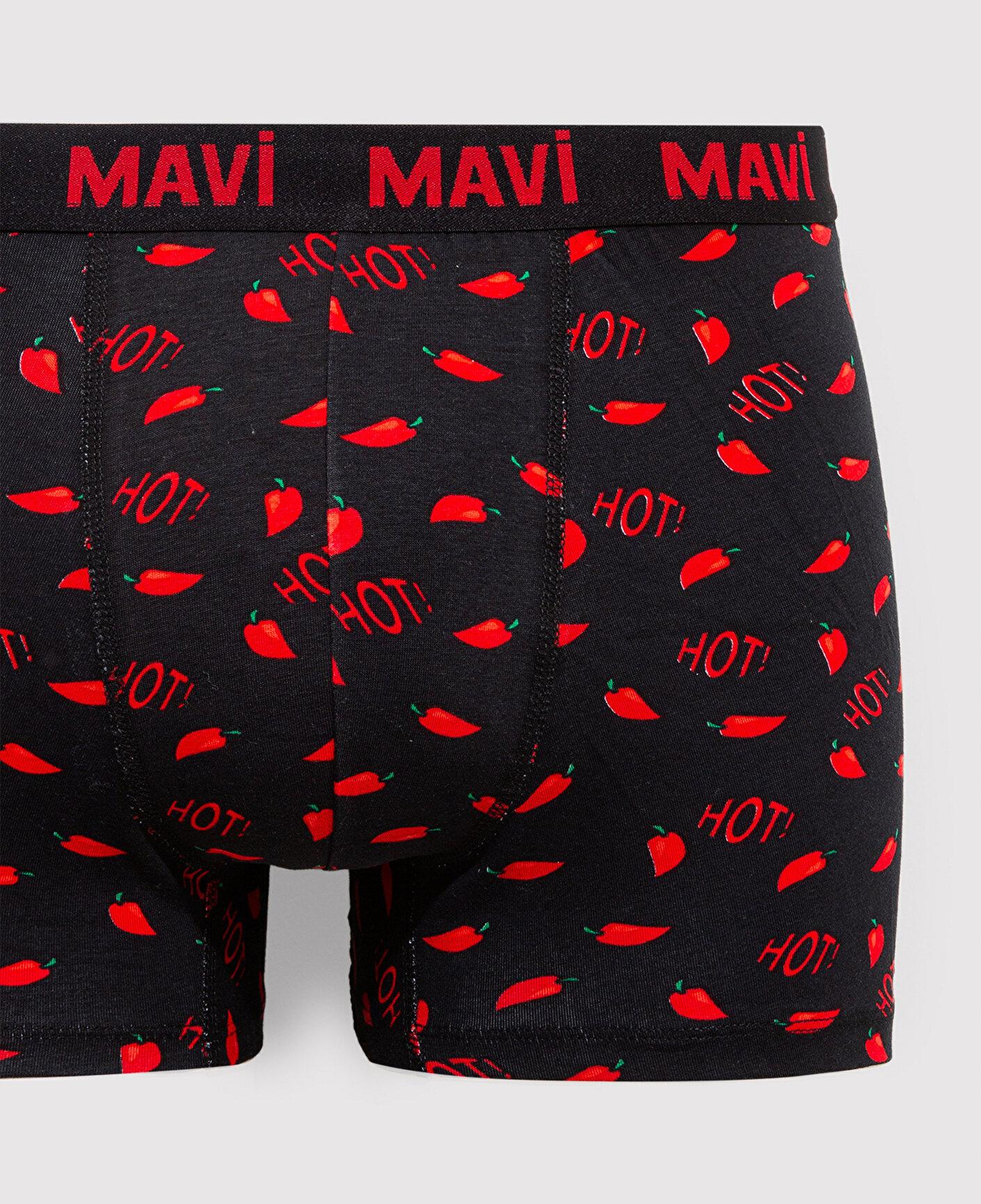 Mavi Biber Detaylı Siyah Boxer 0911631-900