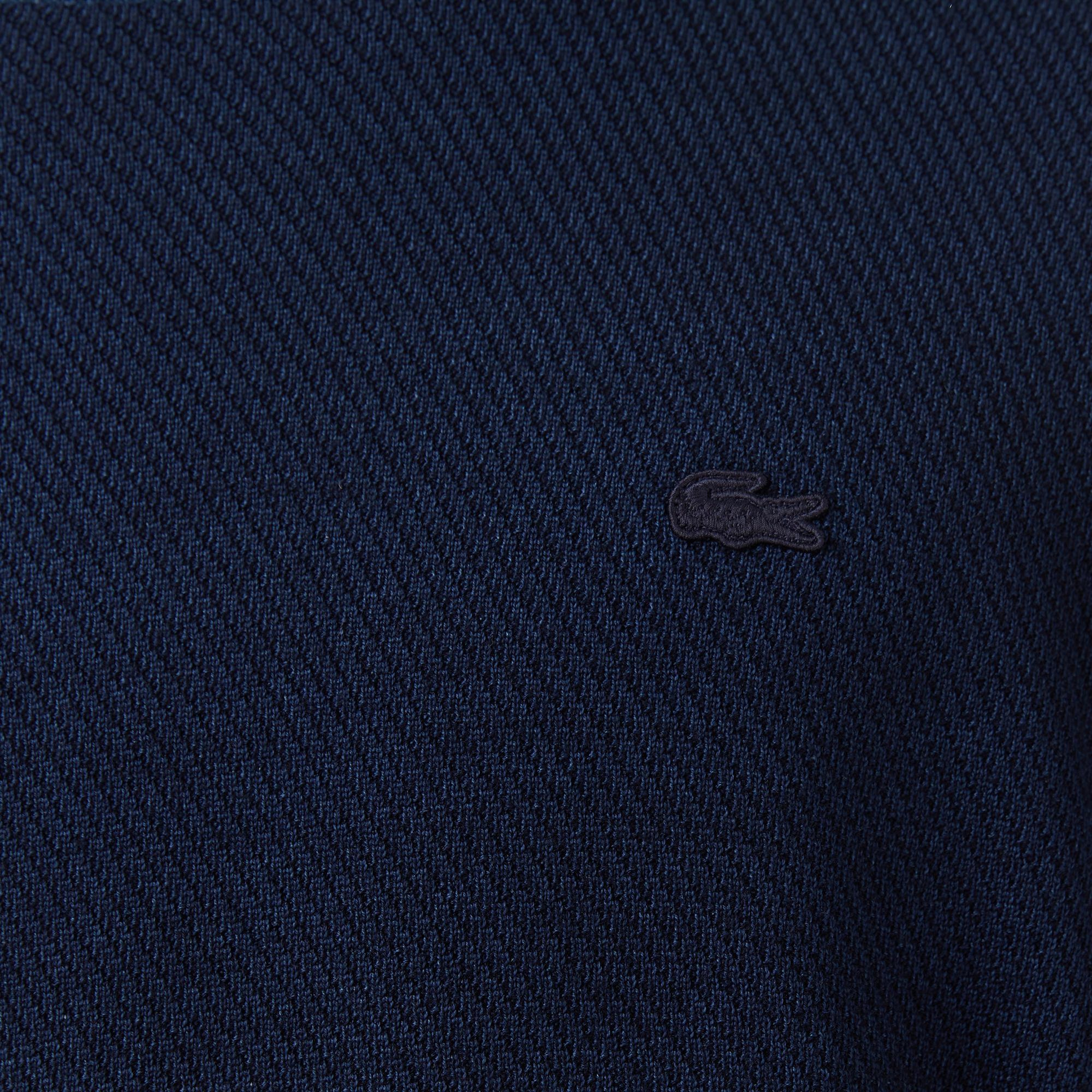 Lacoste Erkek Classic Fit Bisiklet Yaka Yün Lacivert Kazak