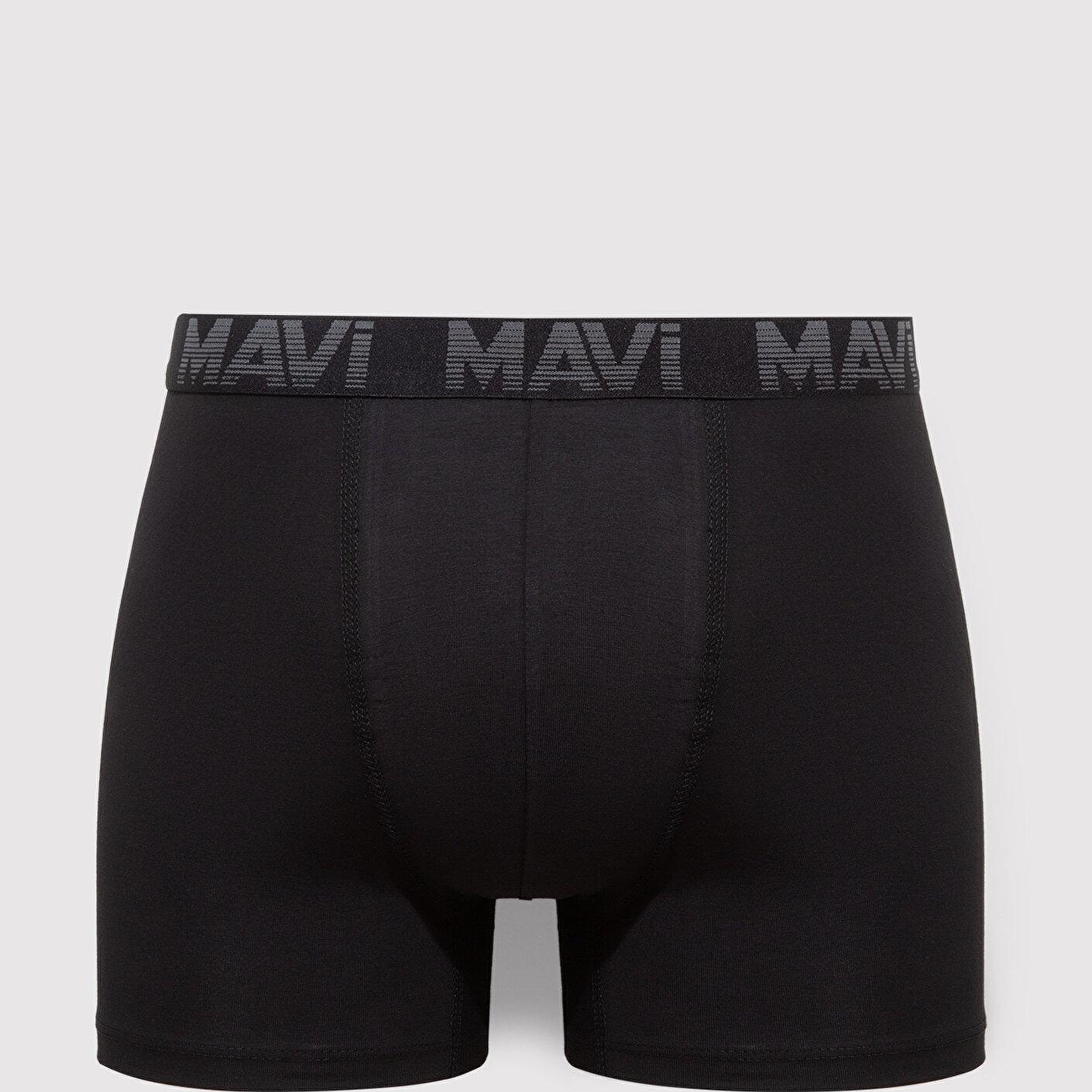 Mavi 3lü Siyah Basic Boxer 0911504-900