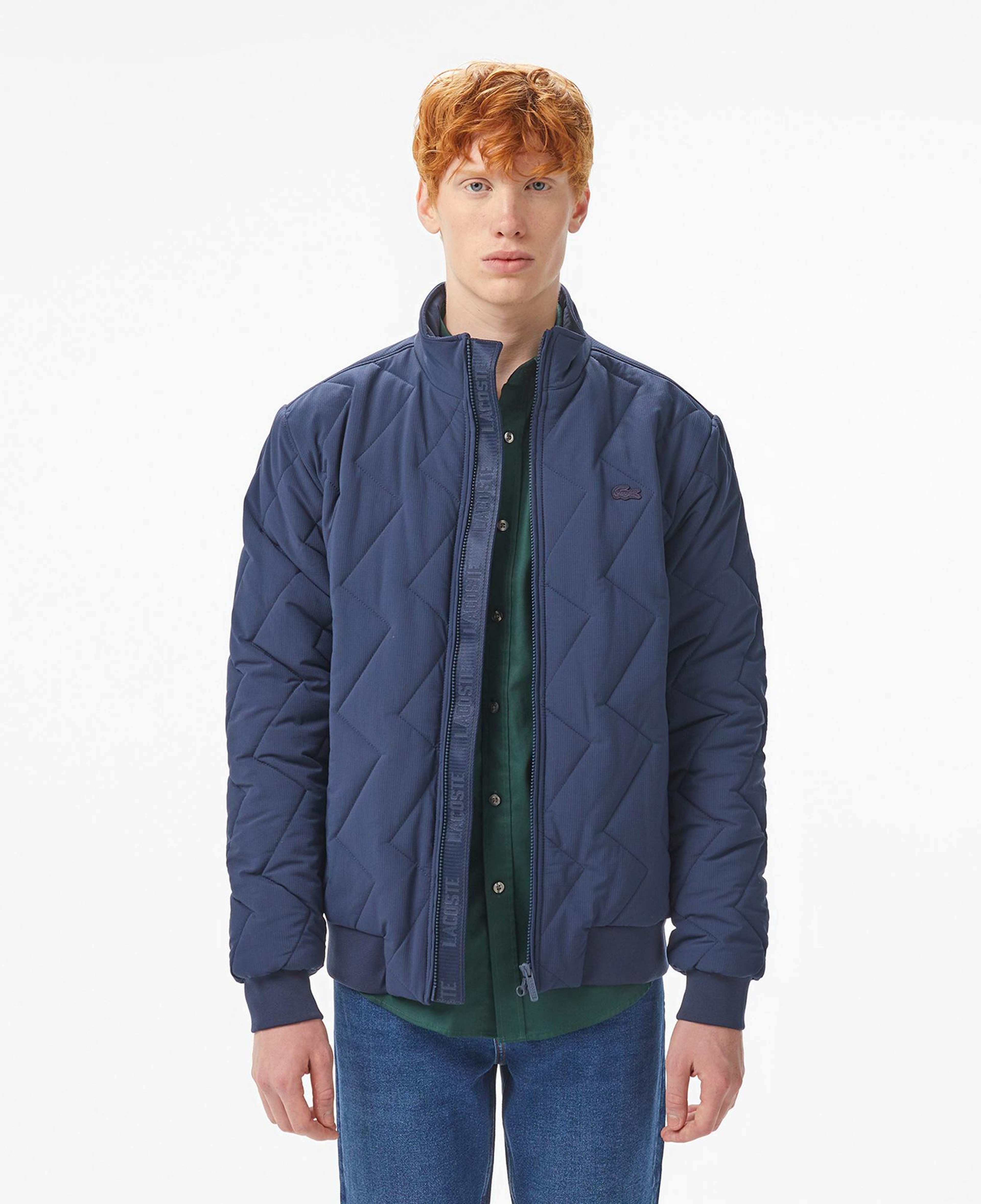 Lacoste Erkek Dik Yaka Kapitone Lacivert Mont