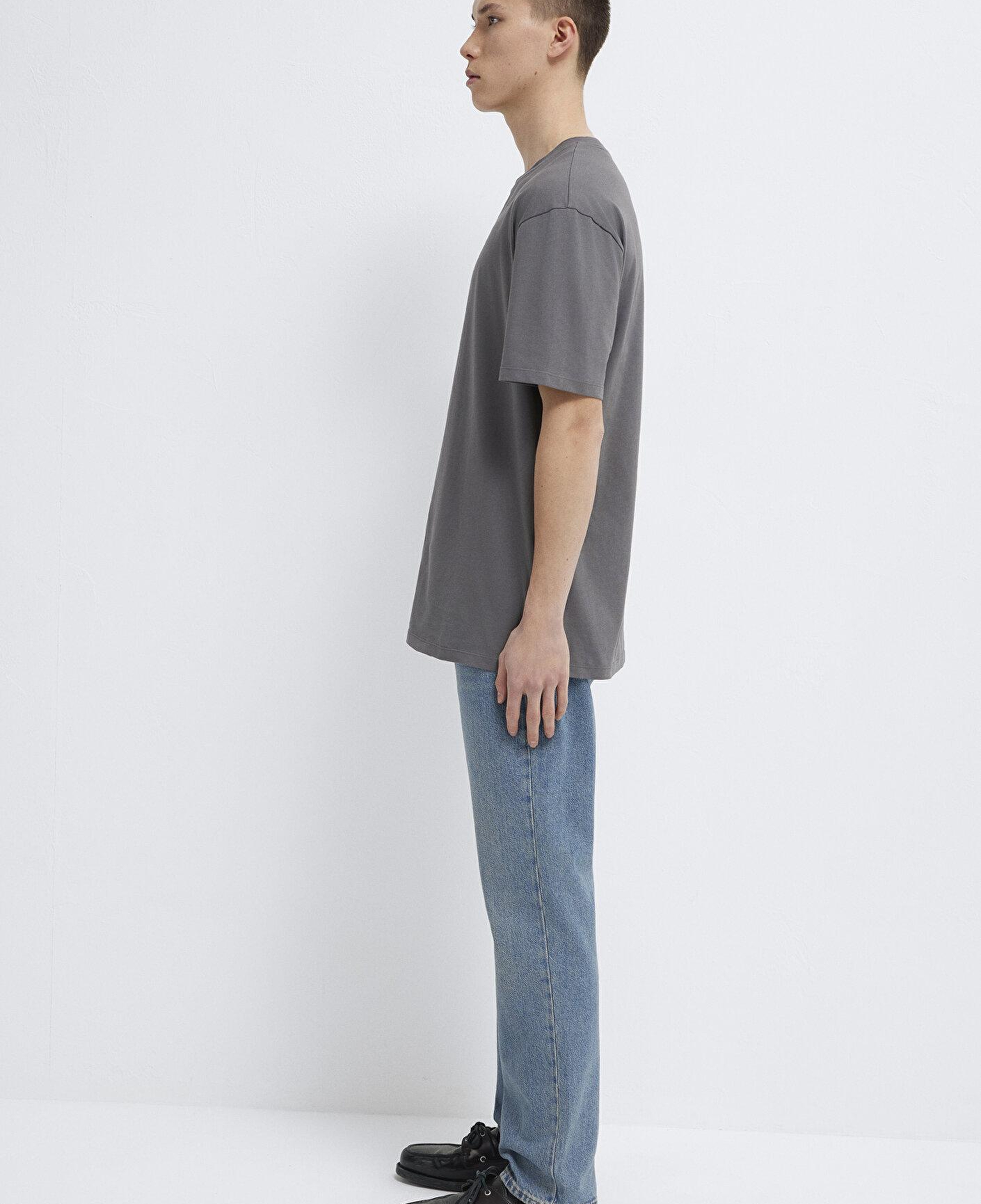 Mavi Antrasit Basic Tişört Loose Fit / Bol Rahat Kesim 066249-86569