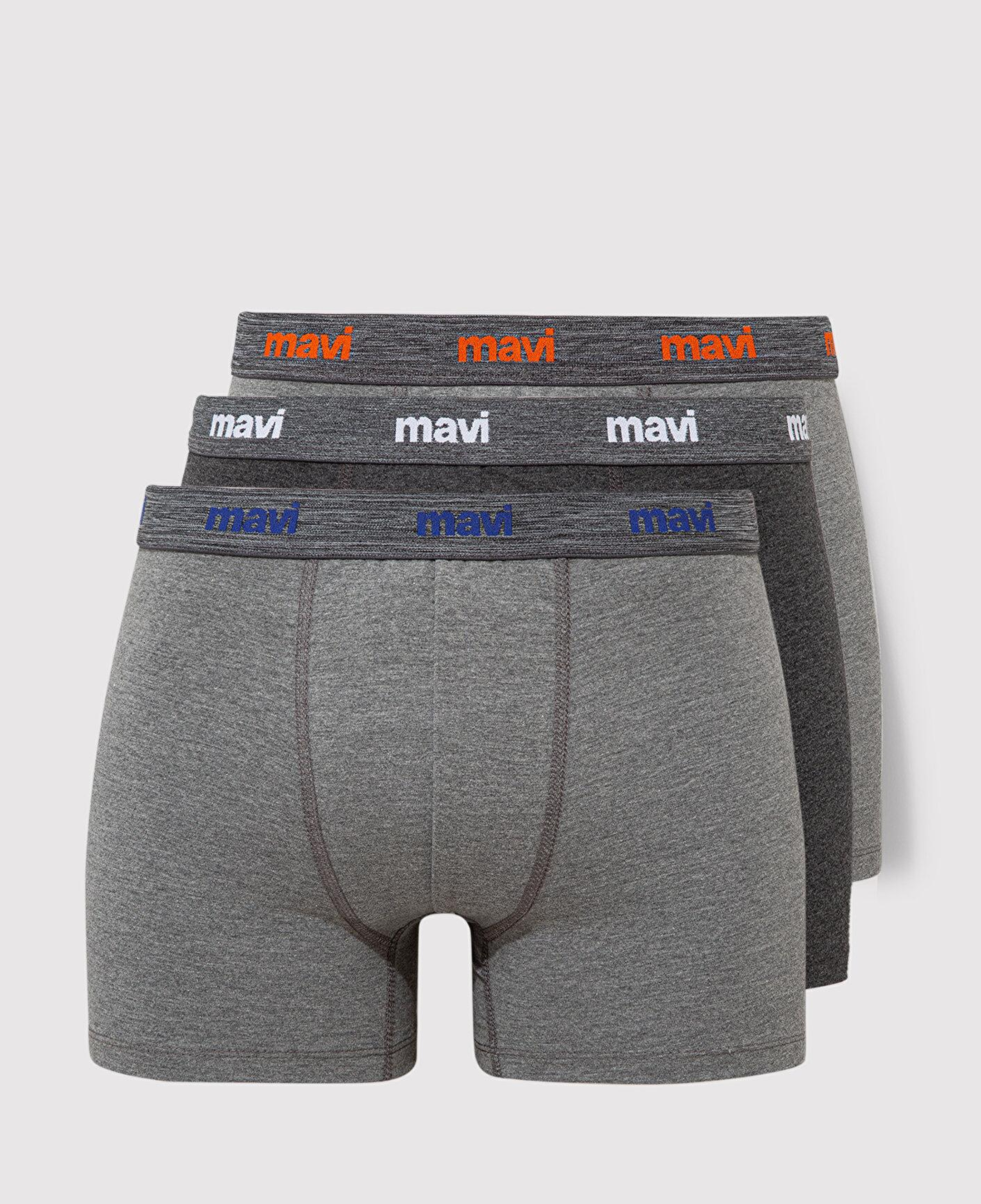 Mavi 3lü Gri Basic Boxer 0911407-23854