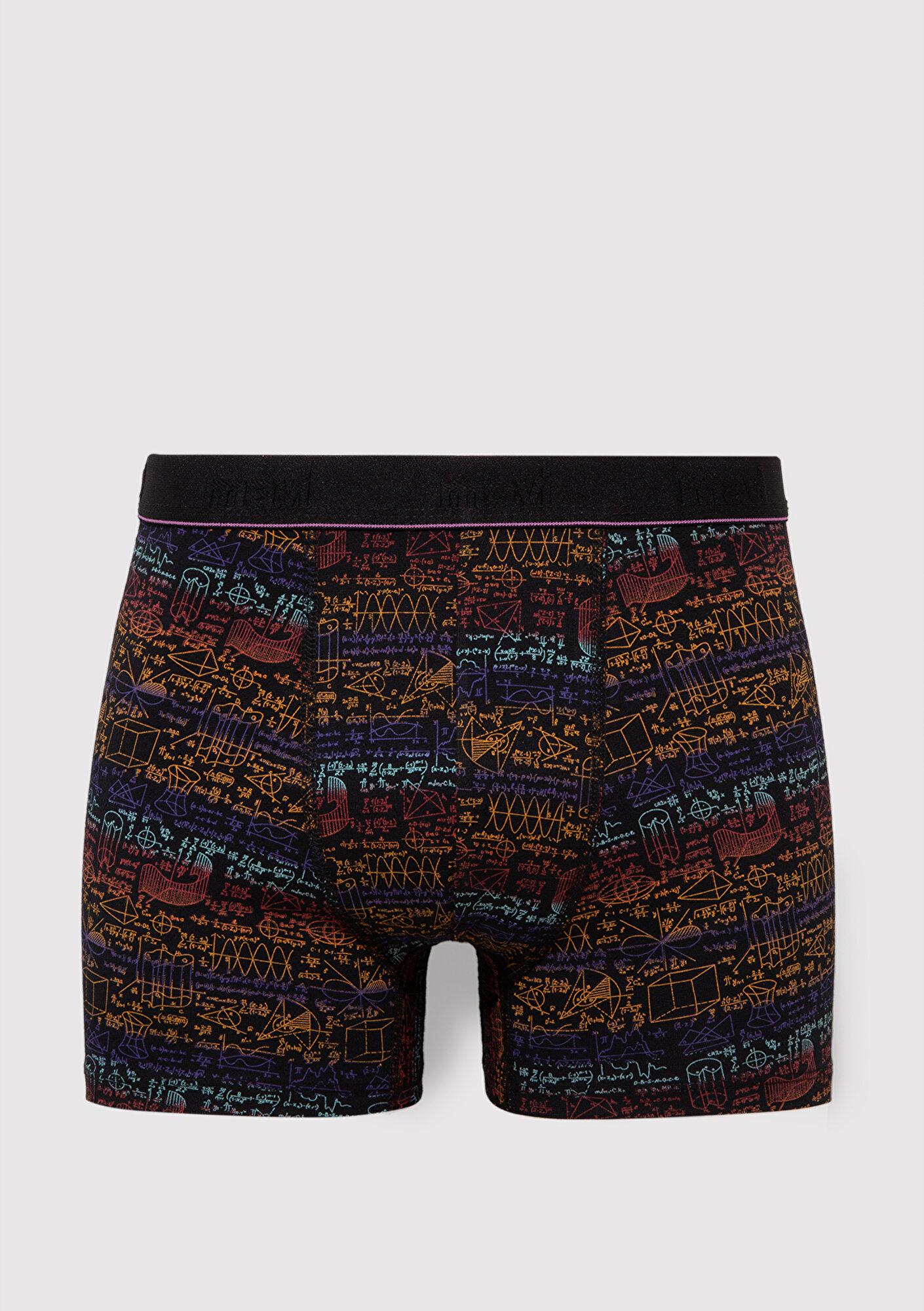 Mavi 3lü Baskılı Siyah Boxer 0911420-900