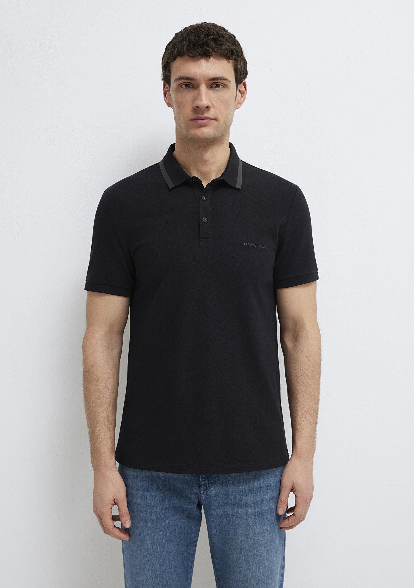 Mavi Siyah Polo Tişört Slim Fit / Dar Kesim 0611829-900