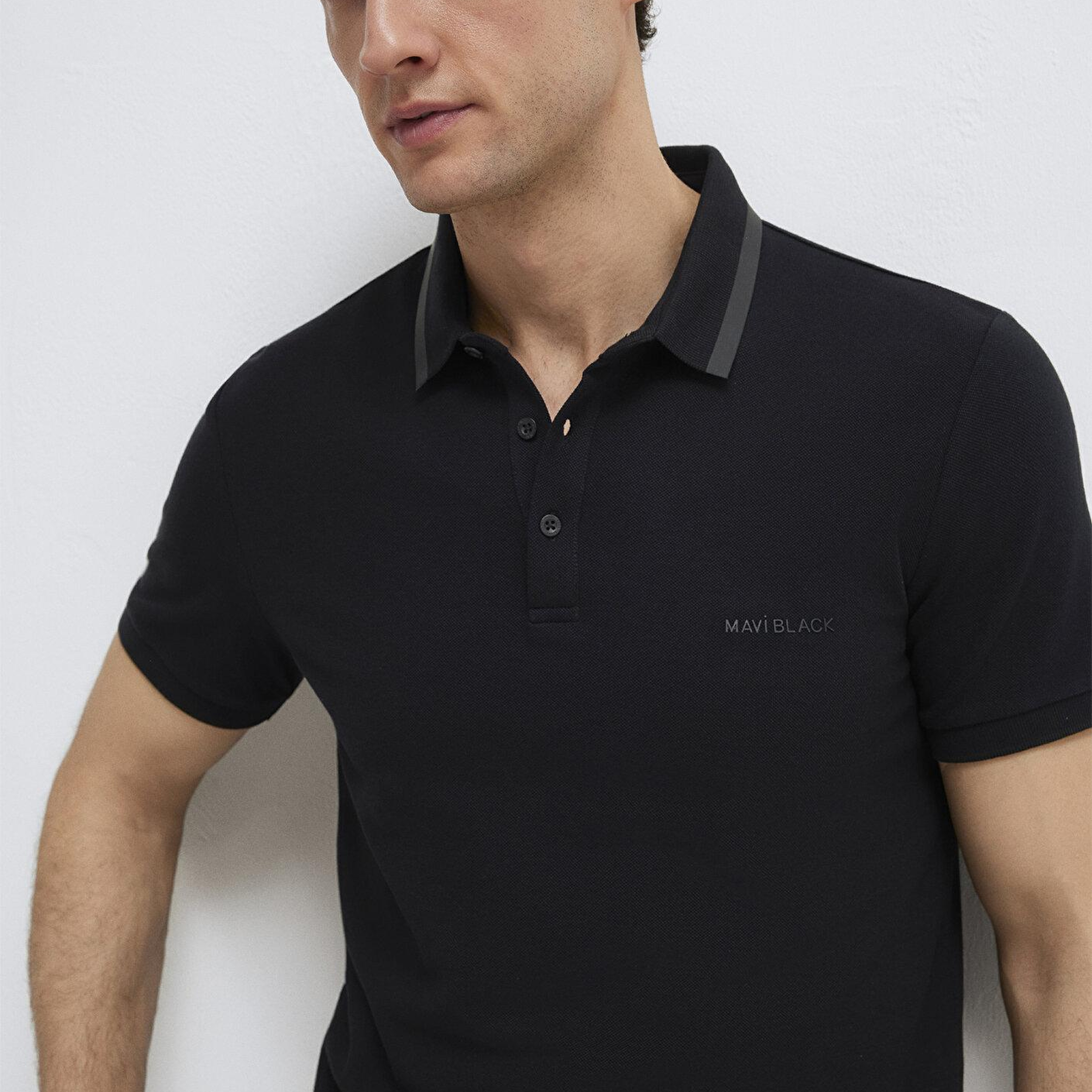 Mavi Siyah Polo Tişört Slim Fit / Dar Kesim 0611829-900