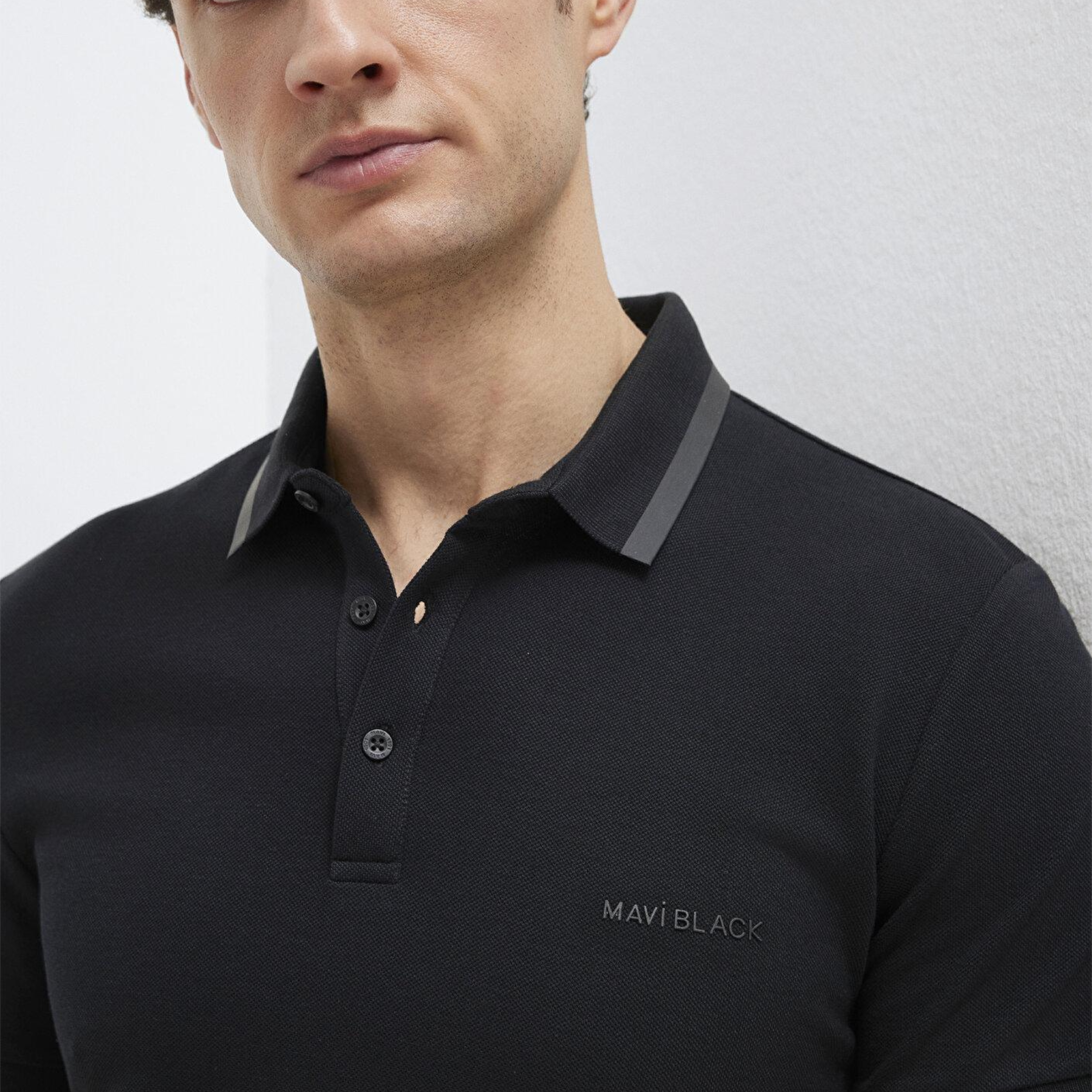 Mavi Siyah Polo Tişört Slim Fit / Dar Kesim 0611829-900