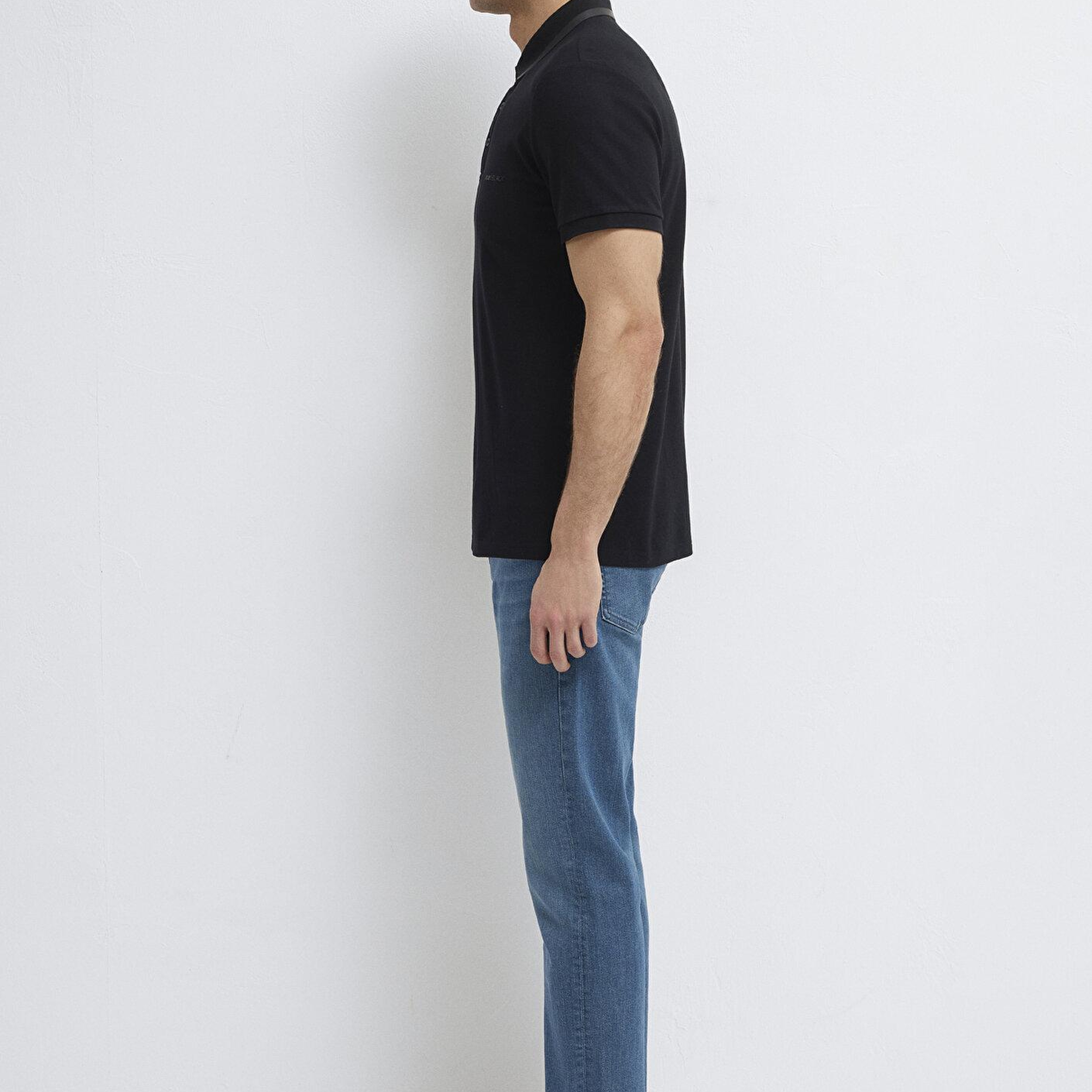 Mavi Siyah Polo Tişört Slim Fit / Dar Kesim 0611829-900