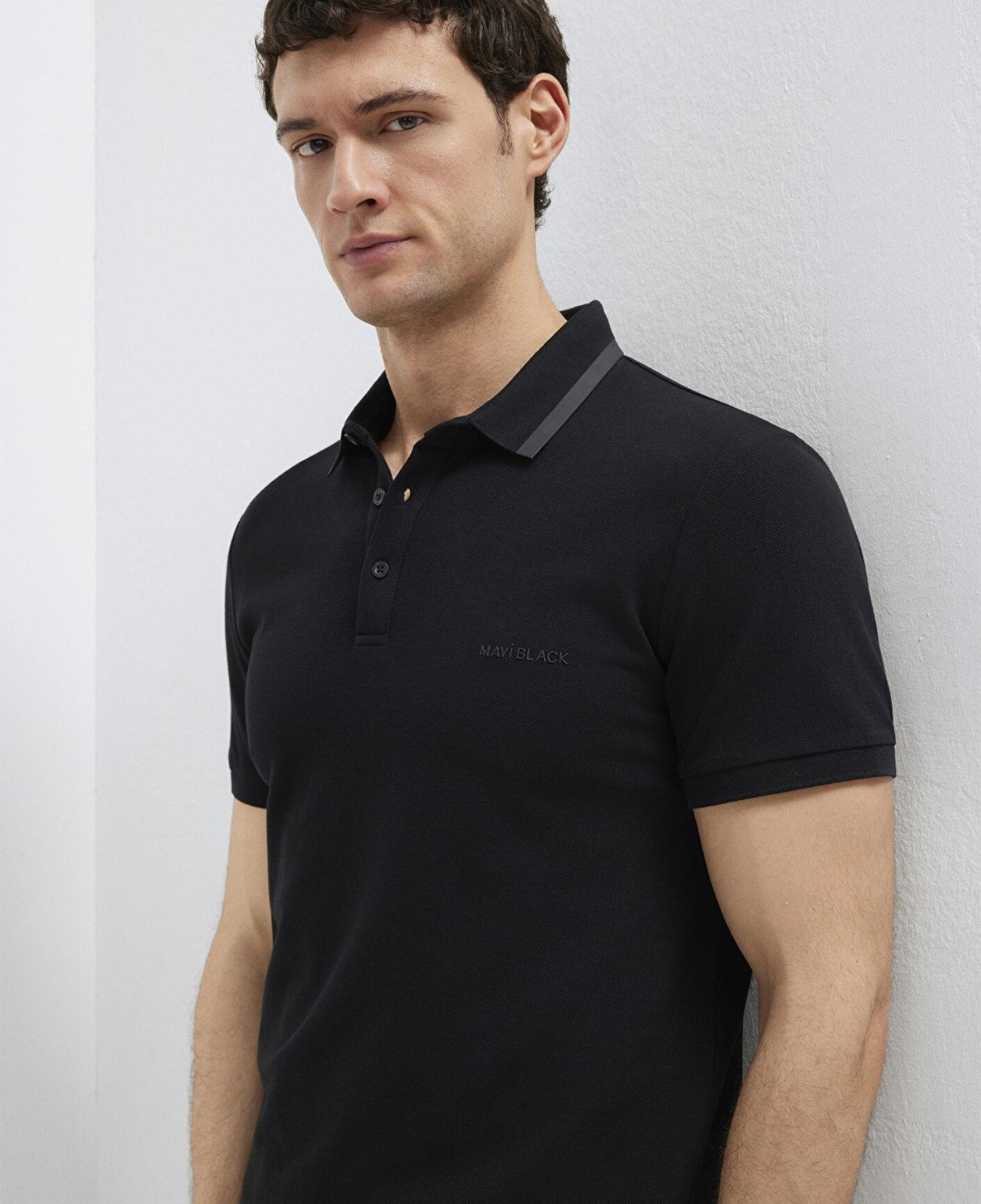 Mavi Siyah Polo Tişört Slim Fit / Dar Kesim 0611829-900