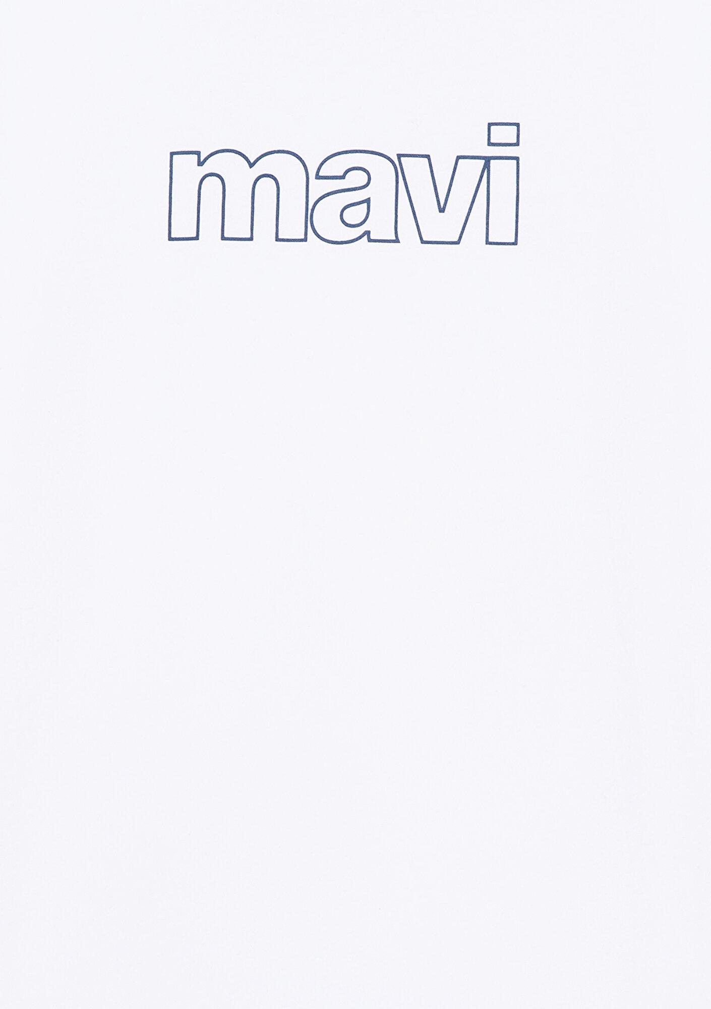 Mavi Mavi Logo Baskılı Beyaz Tişört Regular Fit / Normal Kesim 66323620