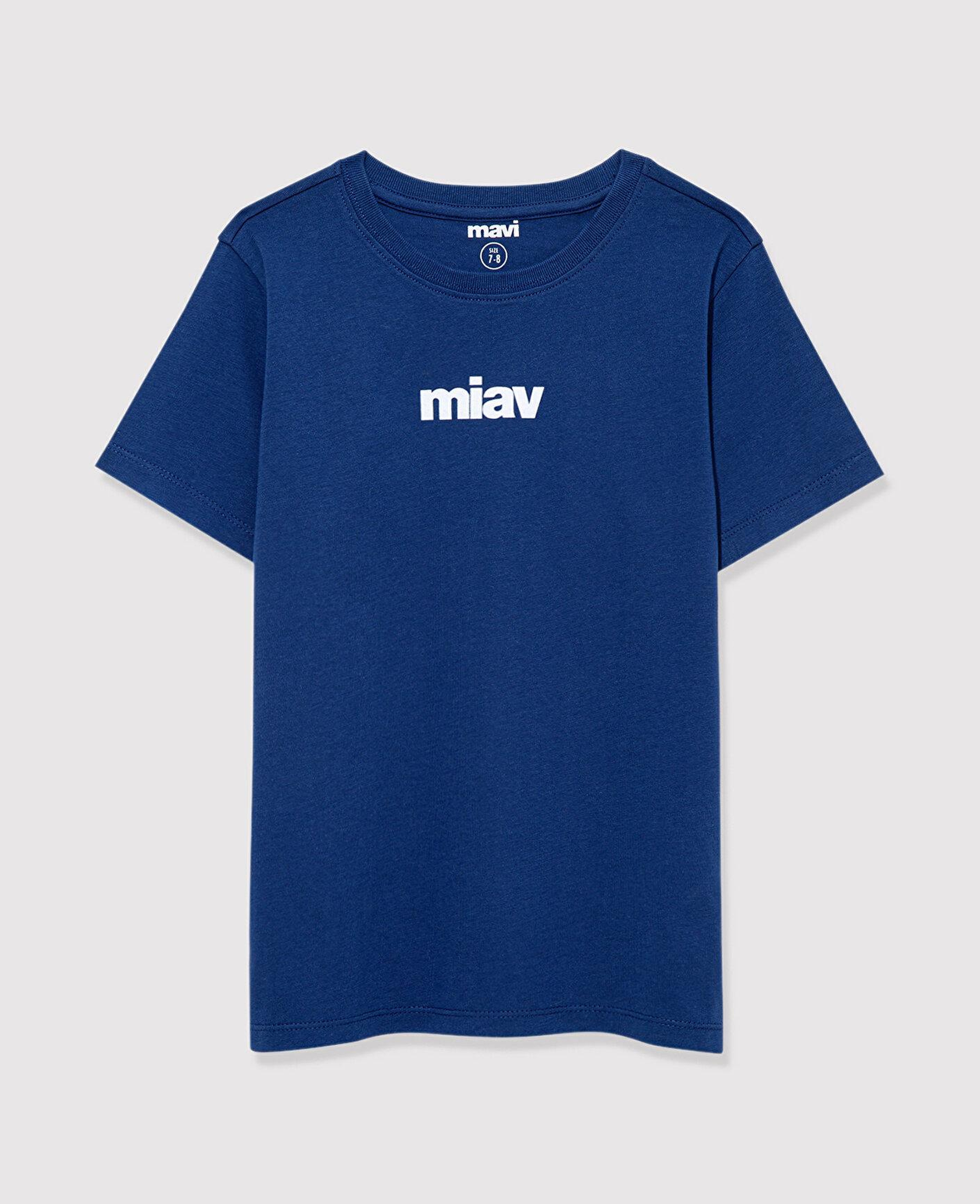 Mavi Miav Baskılı Mavi Çocuk Tişört Regular Fit / Normal Kesim 6633270722