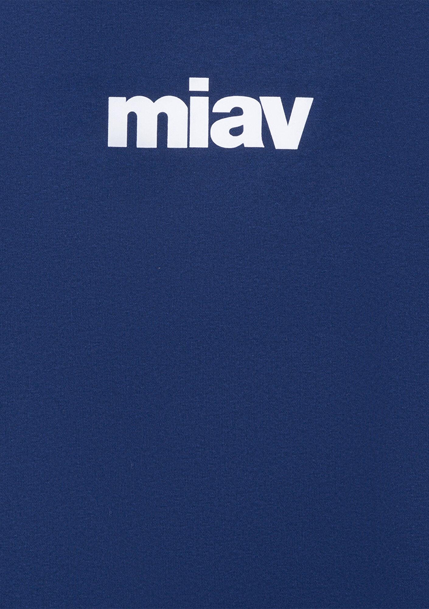 Mavi Miav Baskılı Kapüşonlu Mavi Çocuk Sweatshirt 6S10028-70722