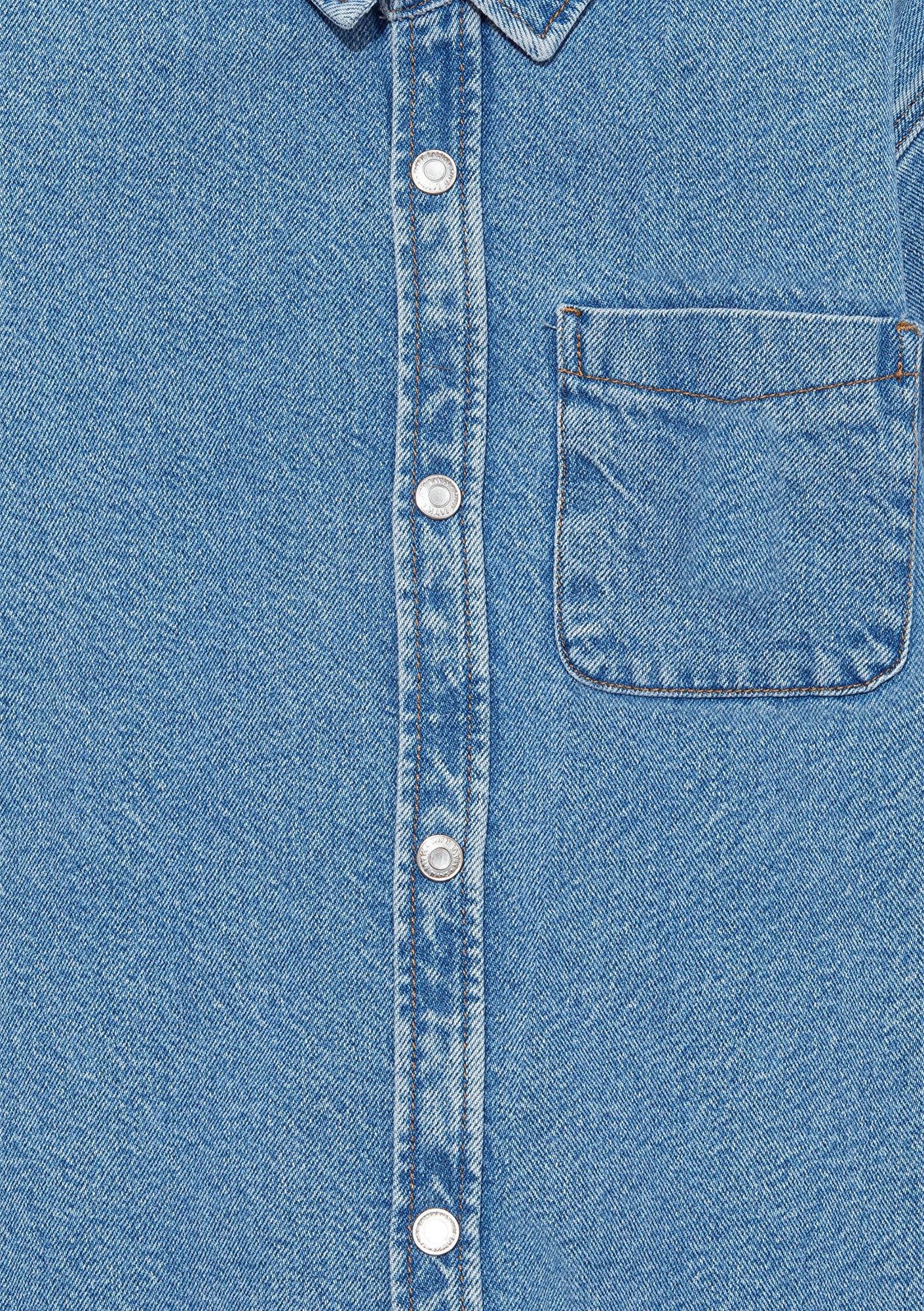 Mavi Bobbo 90lar Indigo Mavisi Jean Gömlek Oversize / Geniş Kesim 6210000-86709
