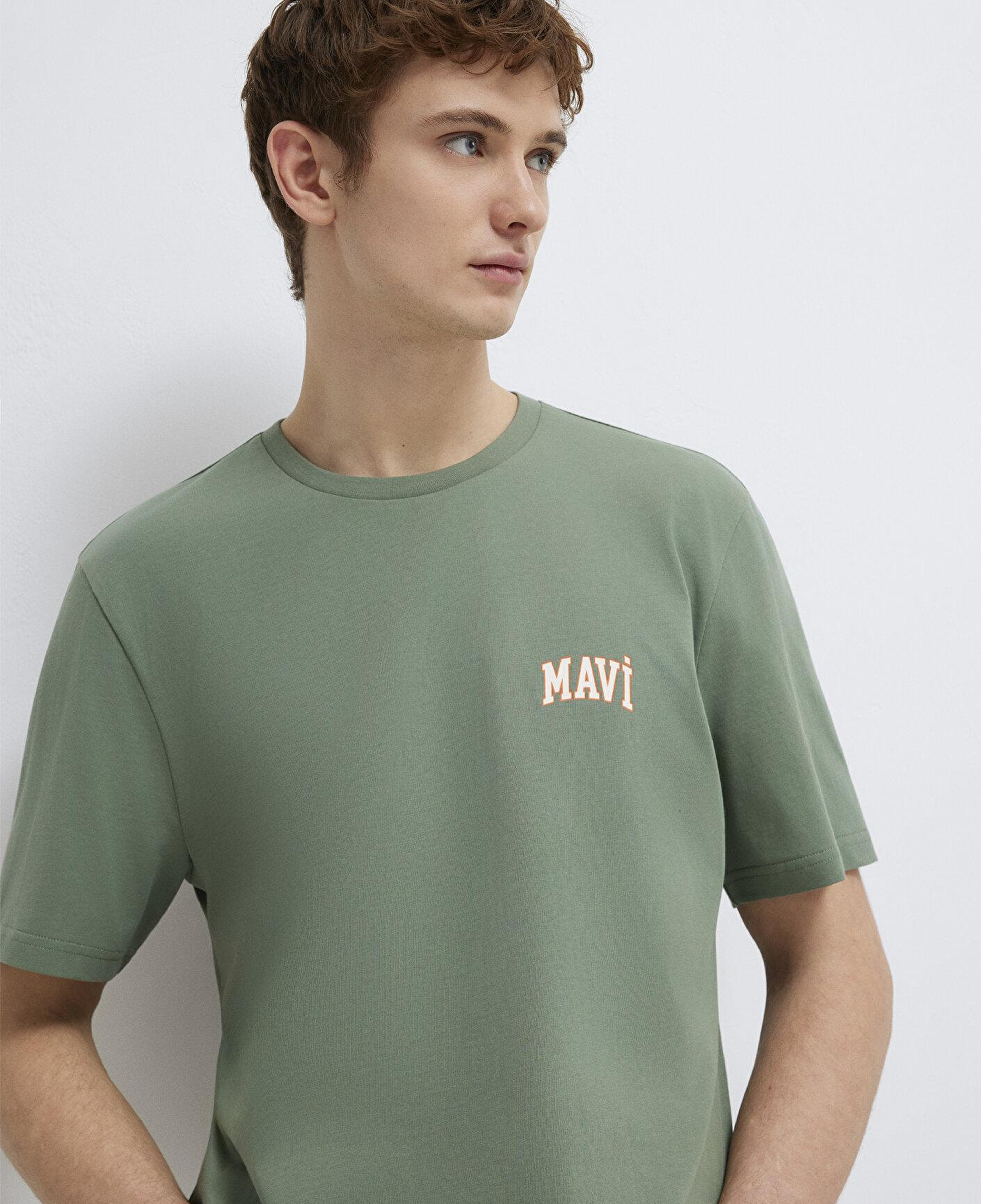 Mavi Mavi Logo Baskılı Yeşil Tişört Regular Fit / Normal Kesim 0611714-71483