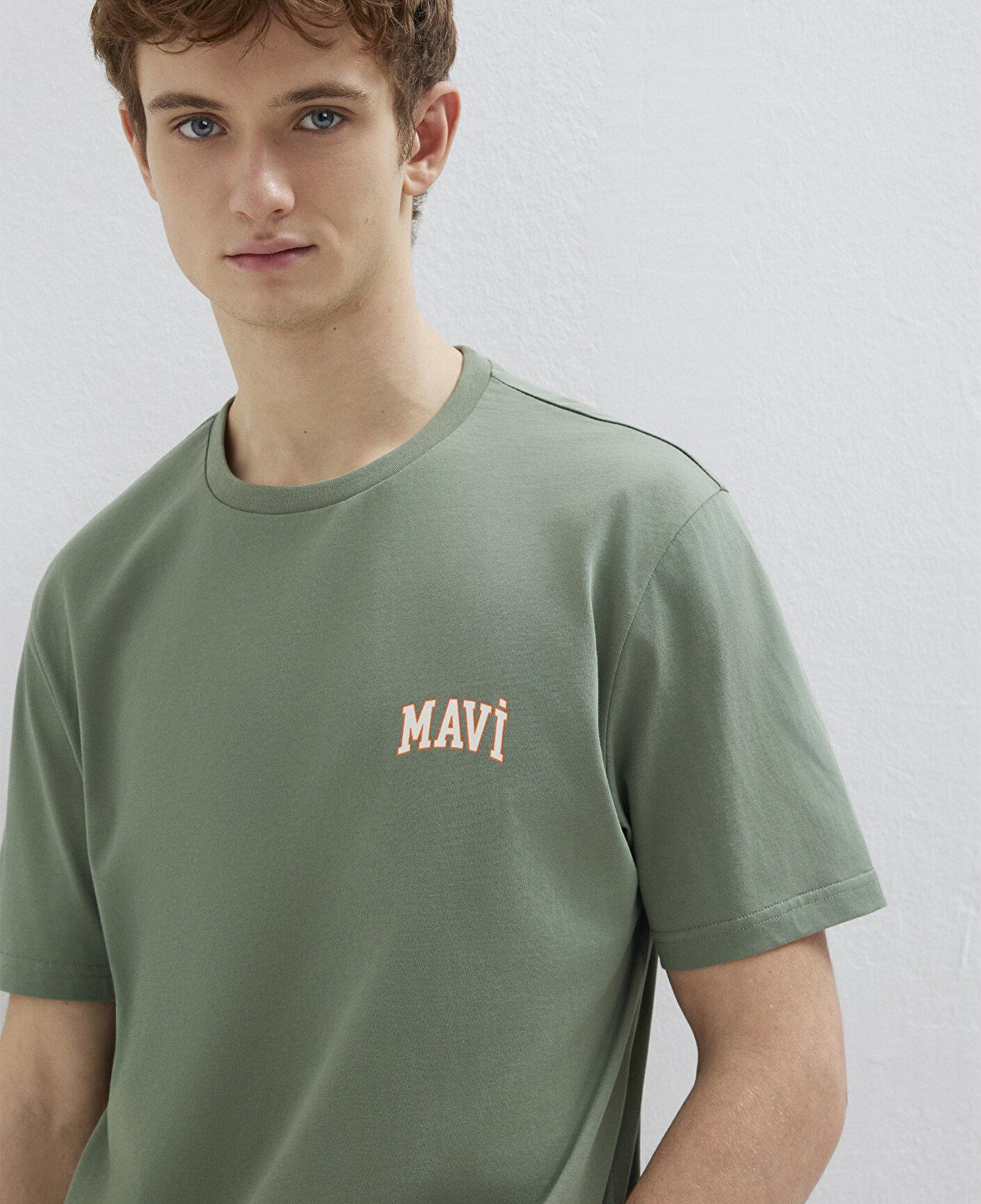 Mavi Mavi Logo Baskılı Yeşil Tişört Regular Fit / Normal Kesim 0611714-71483