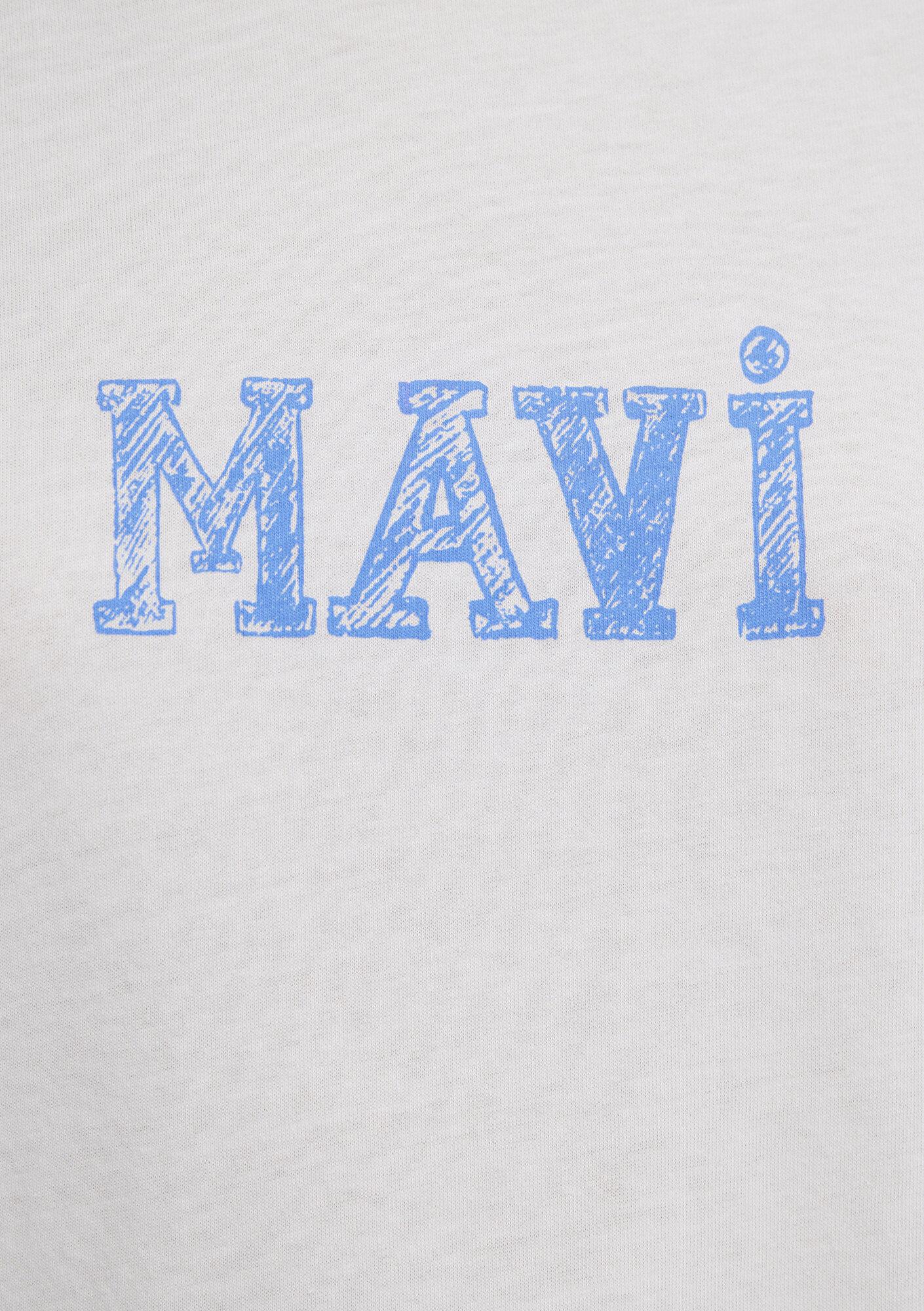 Mavi Mavi Baskılı Beyaz Tişört Regular Fit / Normal Kesim 1612232-70057