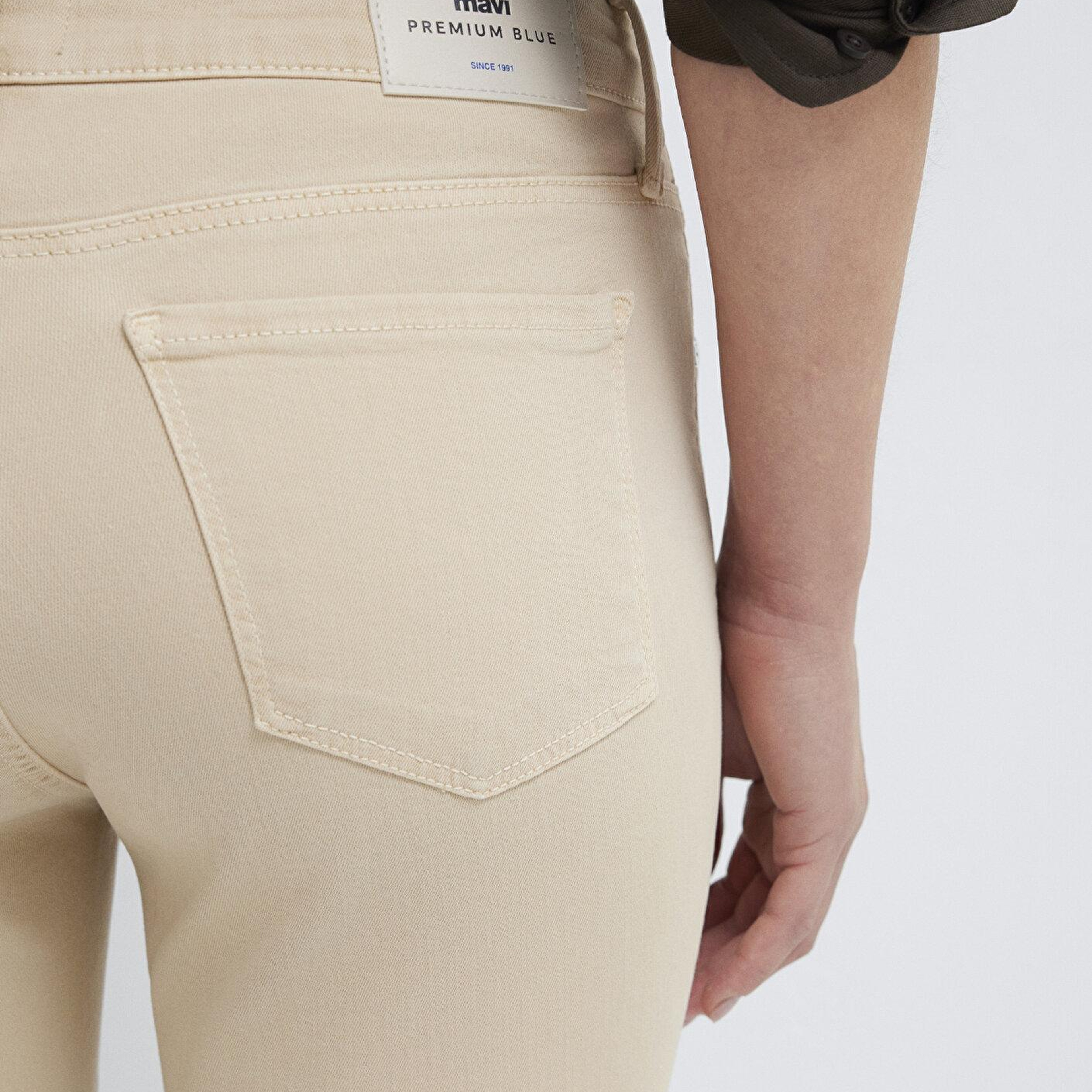 Mavi Ada Mavi Premium Krem Gabardin Pantolon 1020586447