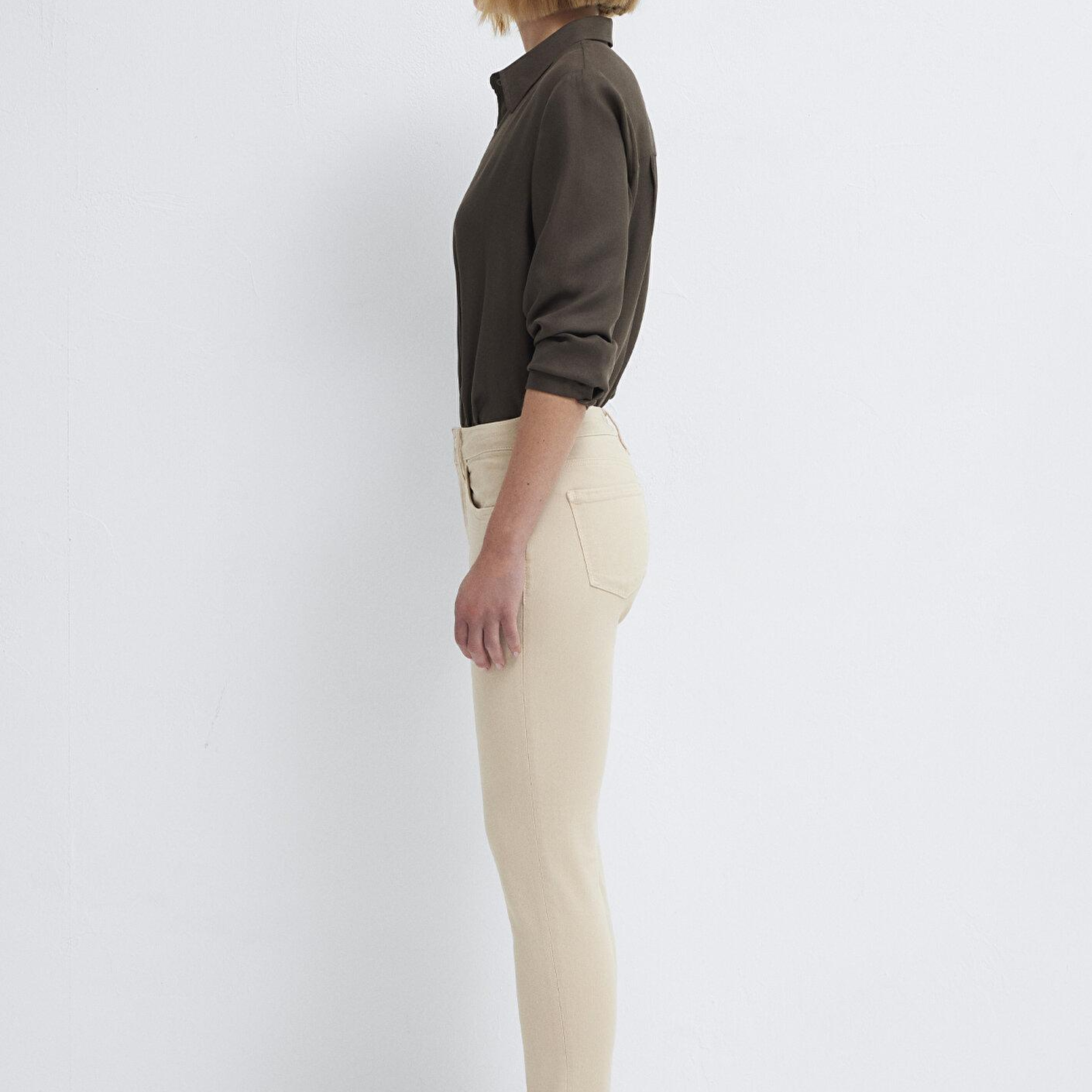 Mavi Ada Mavi Premium Krem Gabardin Pantolon 1020586447