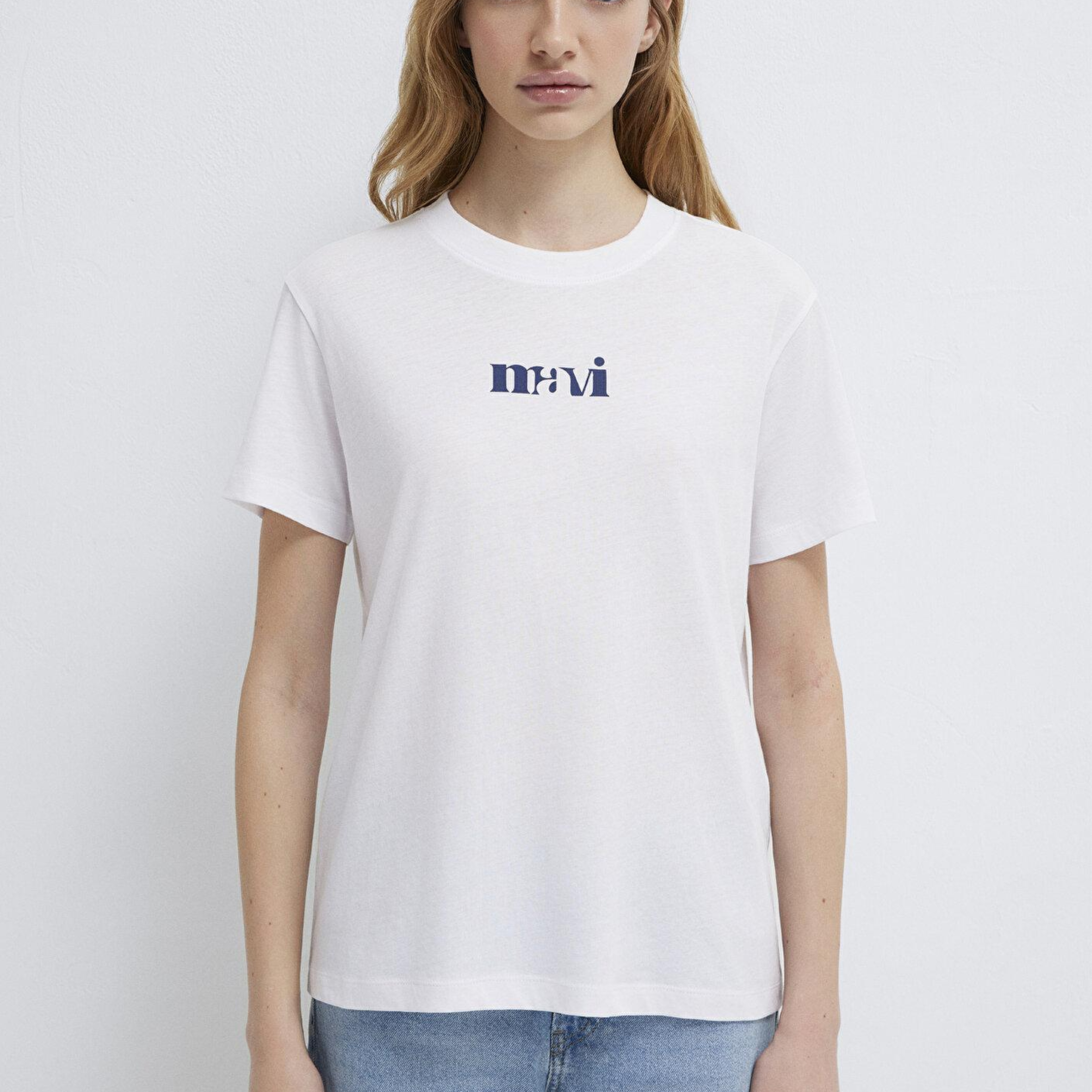 Mavi Mavi Baskılı Beyaz Tişört Regular Fit / Normal Kesim 1612241-620