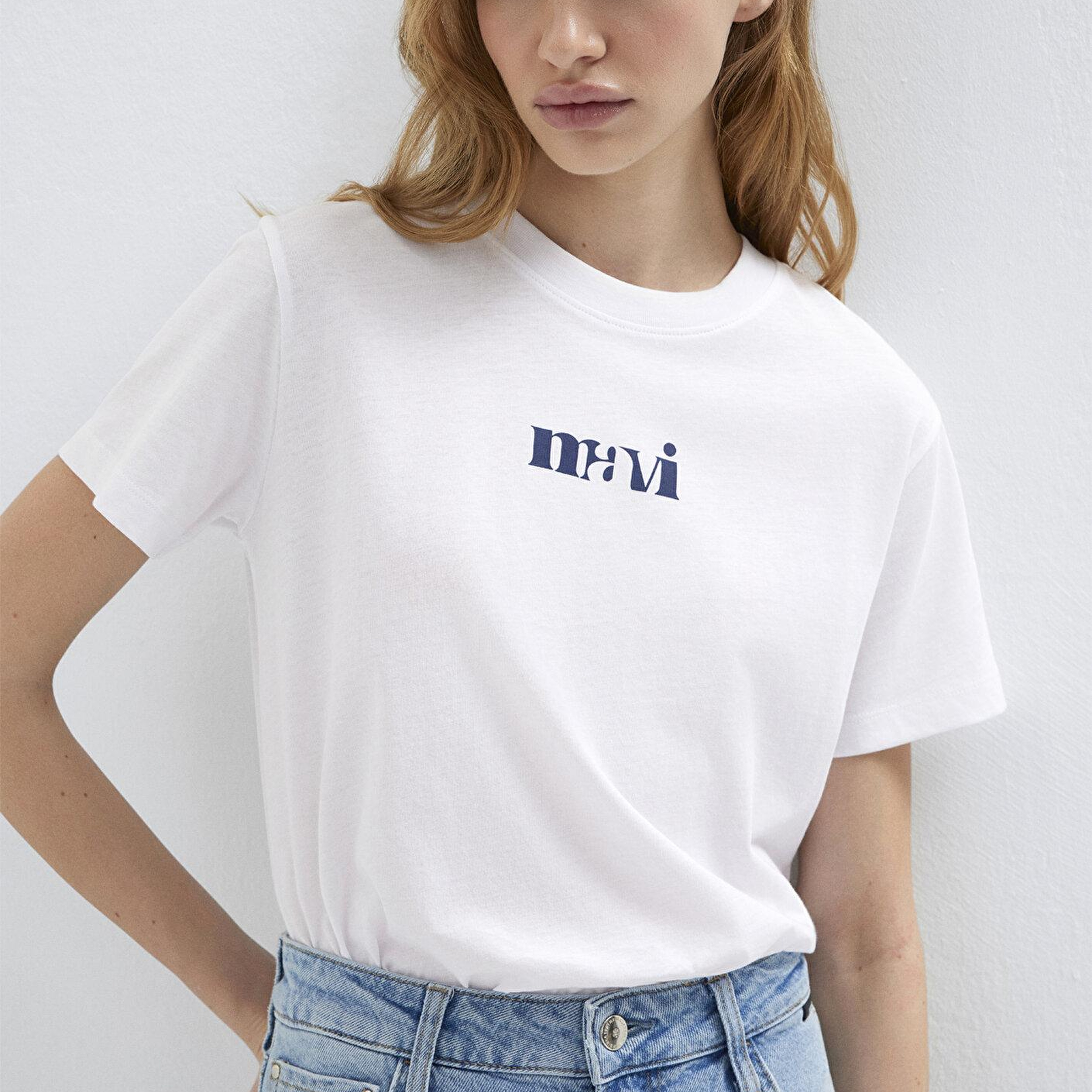 Mavi Mavi Baskılı Beyaz Tişört Regular Fit / Normal Kesim 1612241-620