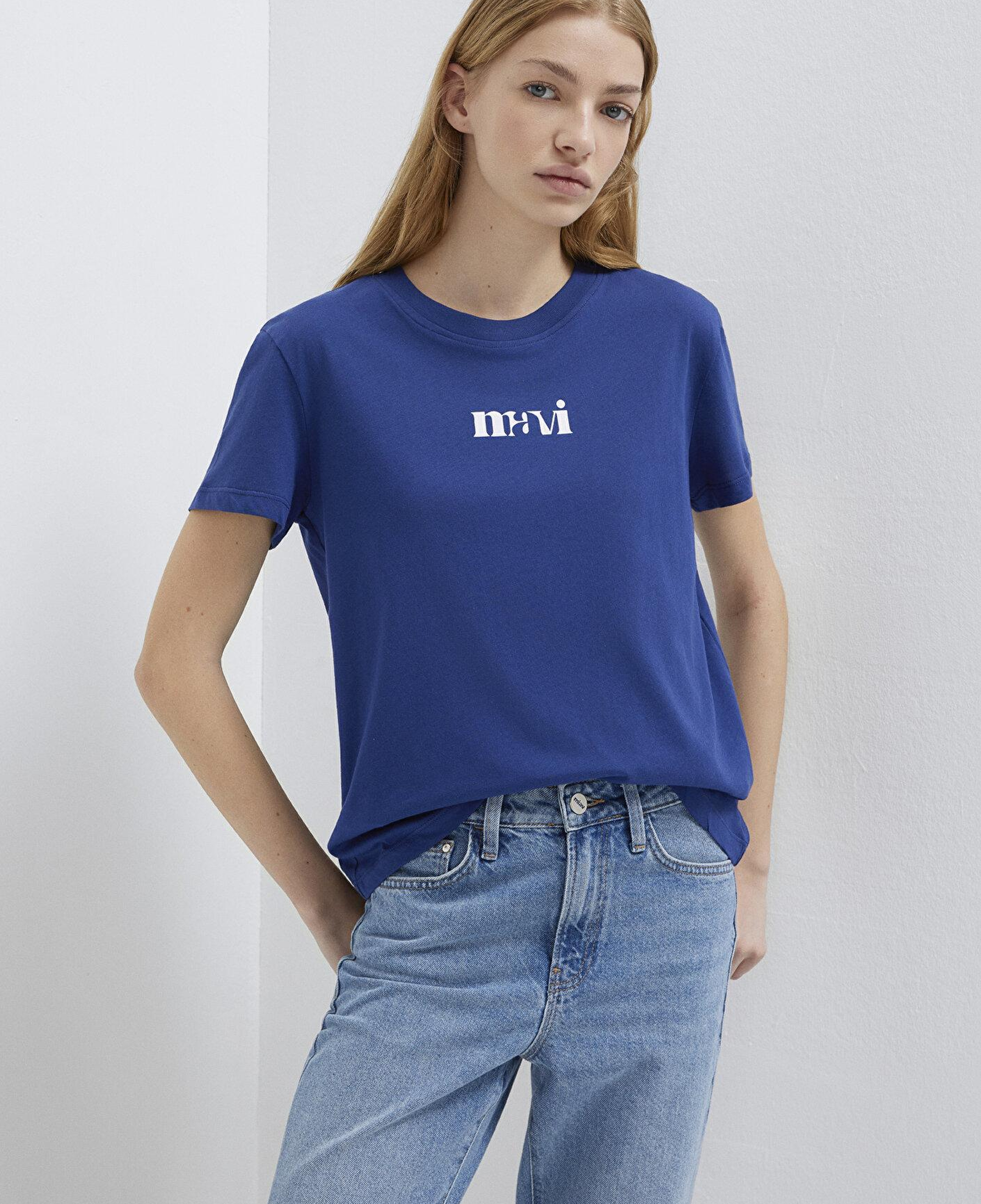 Mavi Mavi Baskılı Lacivert Tişört Regular Fit / Normal Kesim 1612241-70722