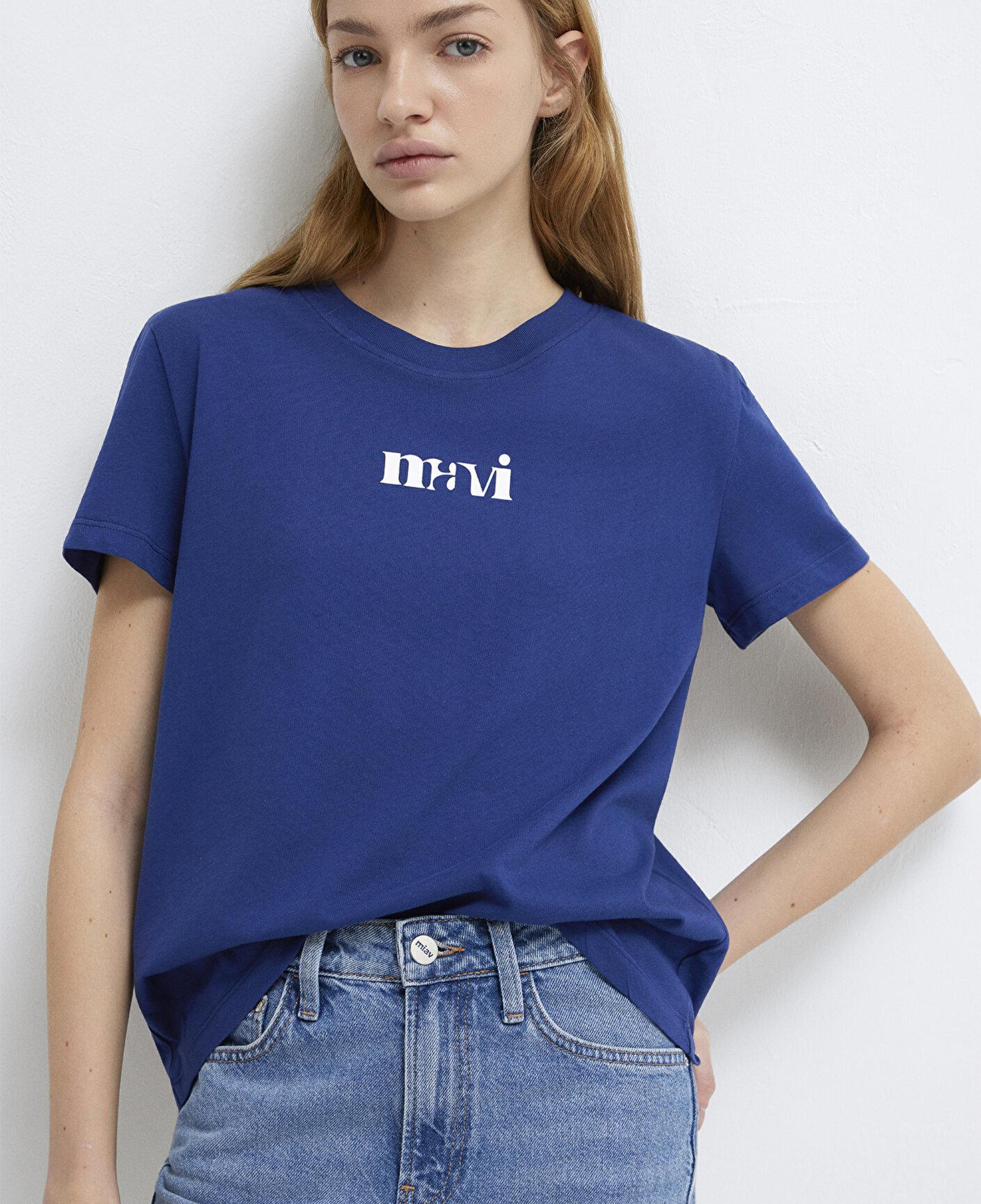 Mavi Mavi Baskılı Lacivert Tişört Regular Fit / Normal Kesim 1612241-70722