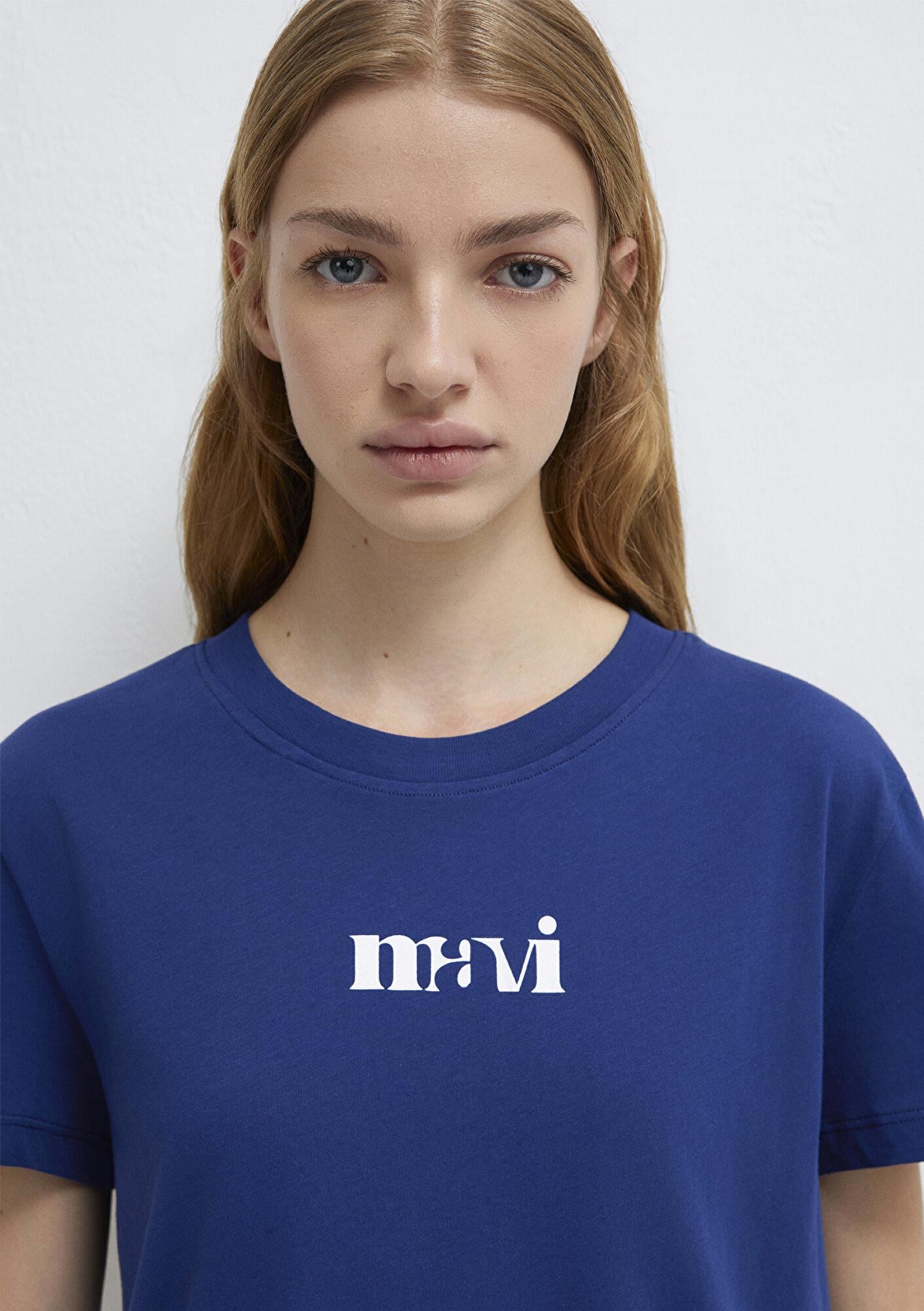 Mavi Mavi Baskılı Lacivert Tişört Regular Fit / Normal Kesim 1612241-70722