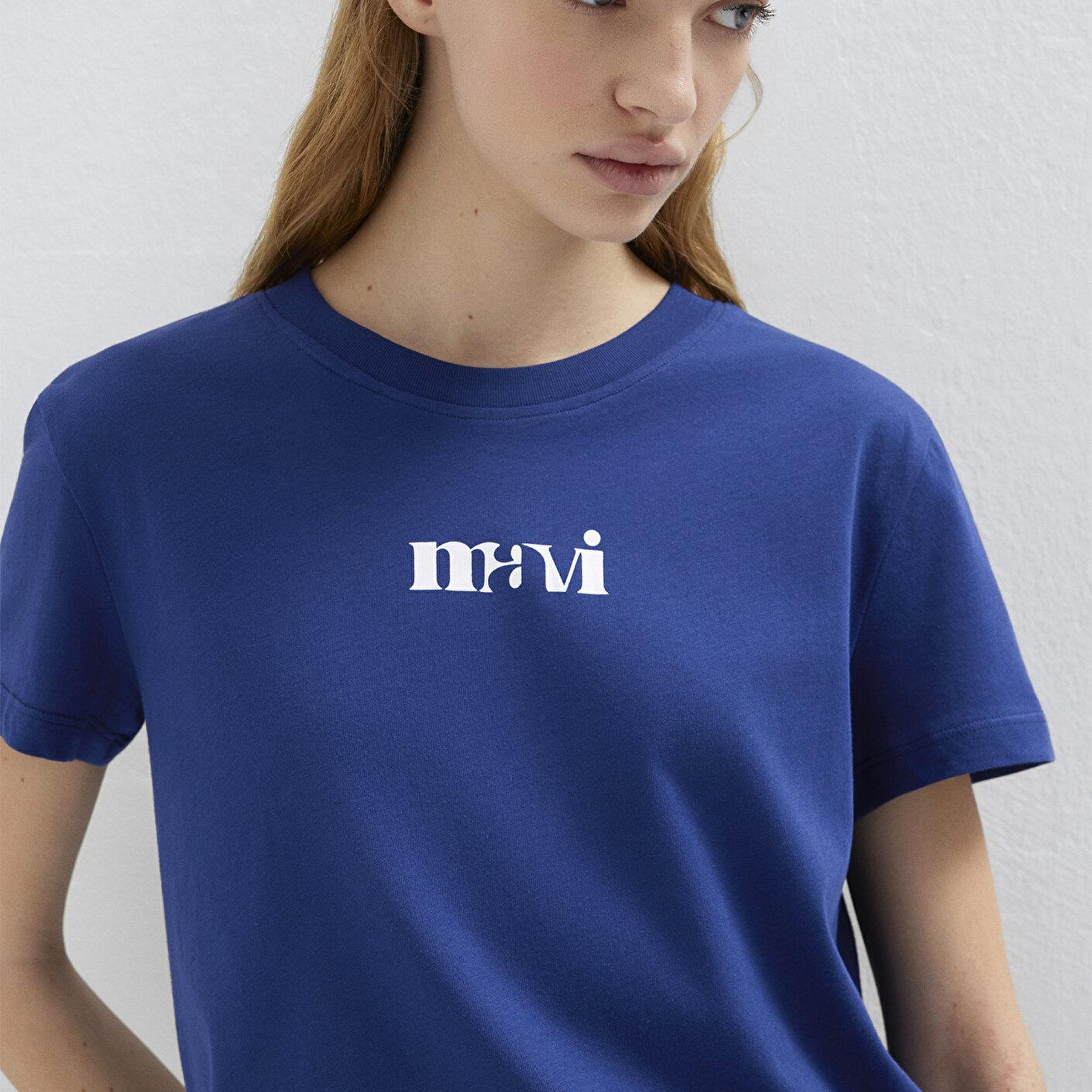 Mavi Mavi Baskılı Lacivert Tişört Regular Fit / Normal Kesim 1612241-70722