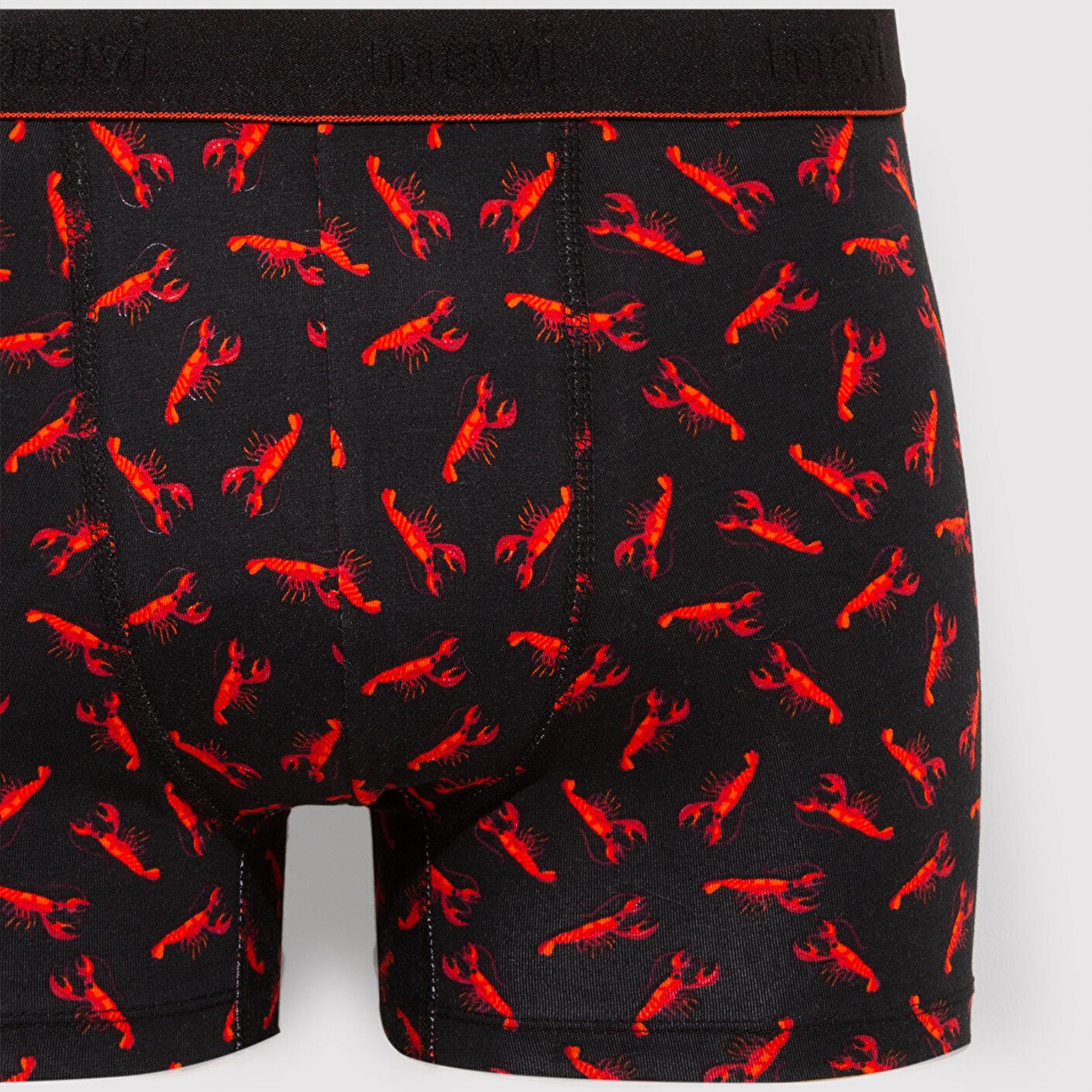 Mavi Istakoz Baskılı Siyah Boxer 0911307-900