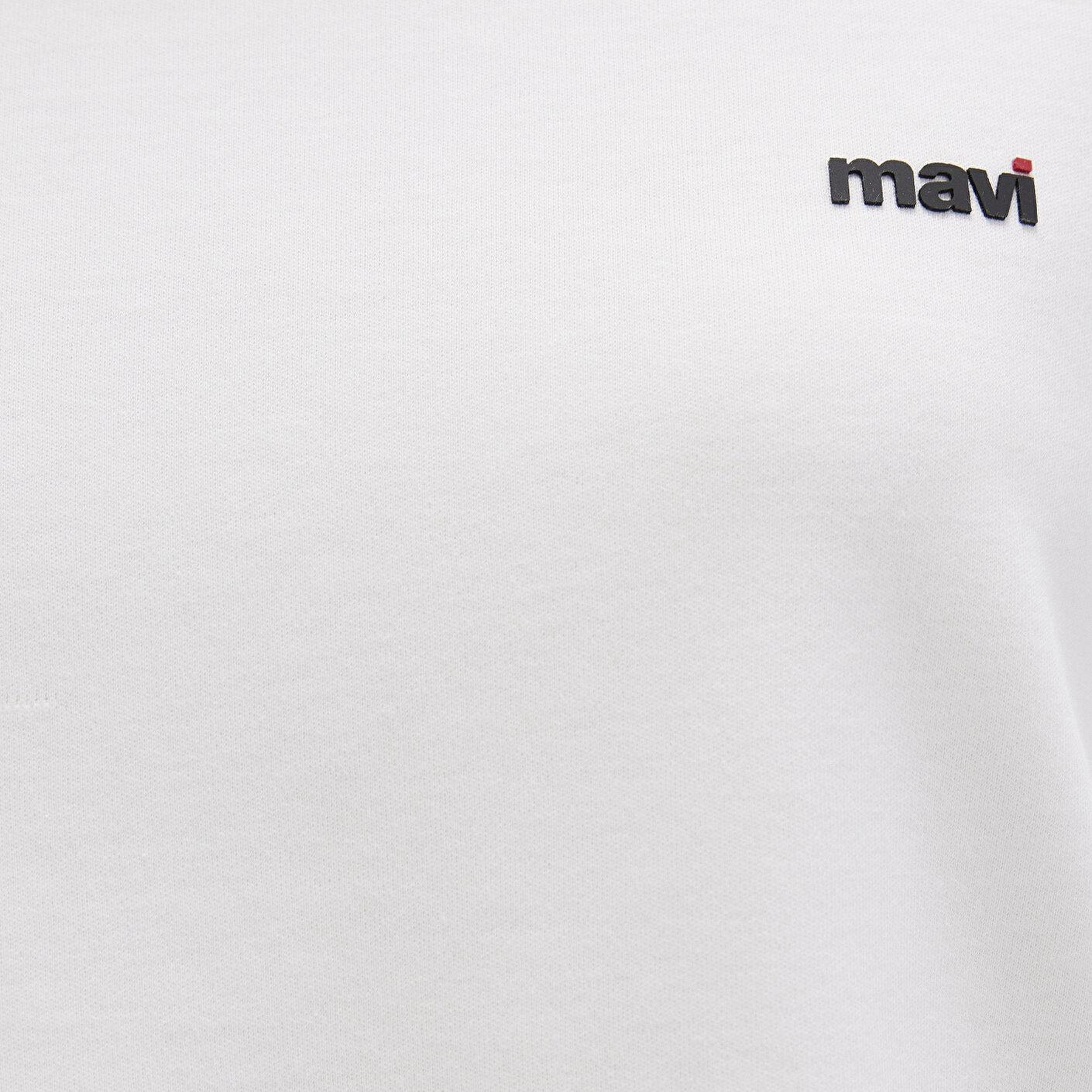 Mavi Mini Mavi Logo Baskılı İnterlok Ekru Basic Tişört Regular Fit / Normal Kesim 1612122-70057