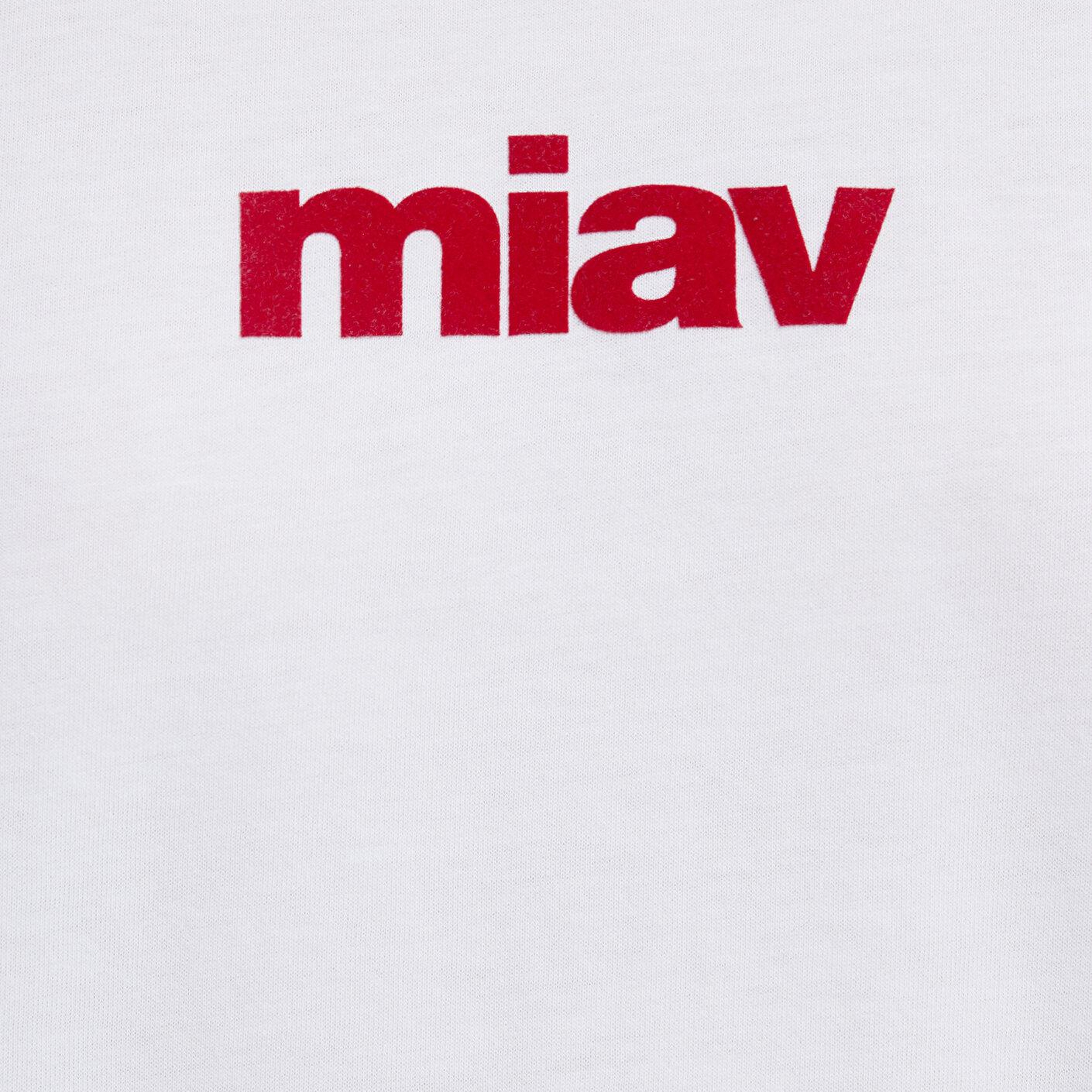 Mavi Kırmızı Miav Baskılı Beyaz Tişört Regular Fit / Normal Kesim 1610622-86417