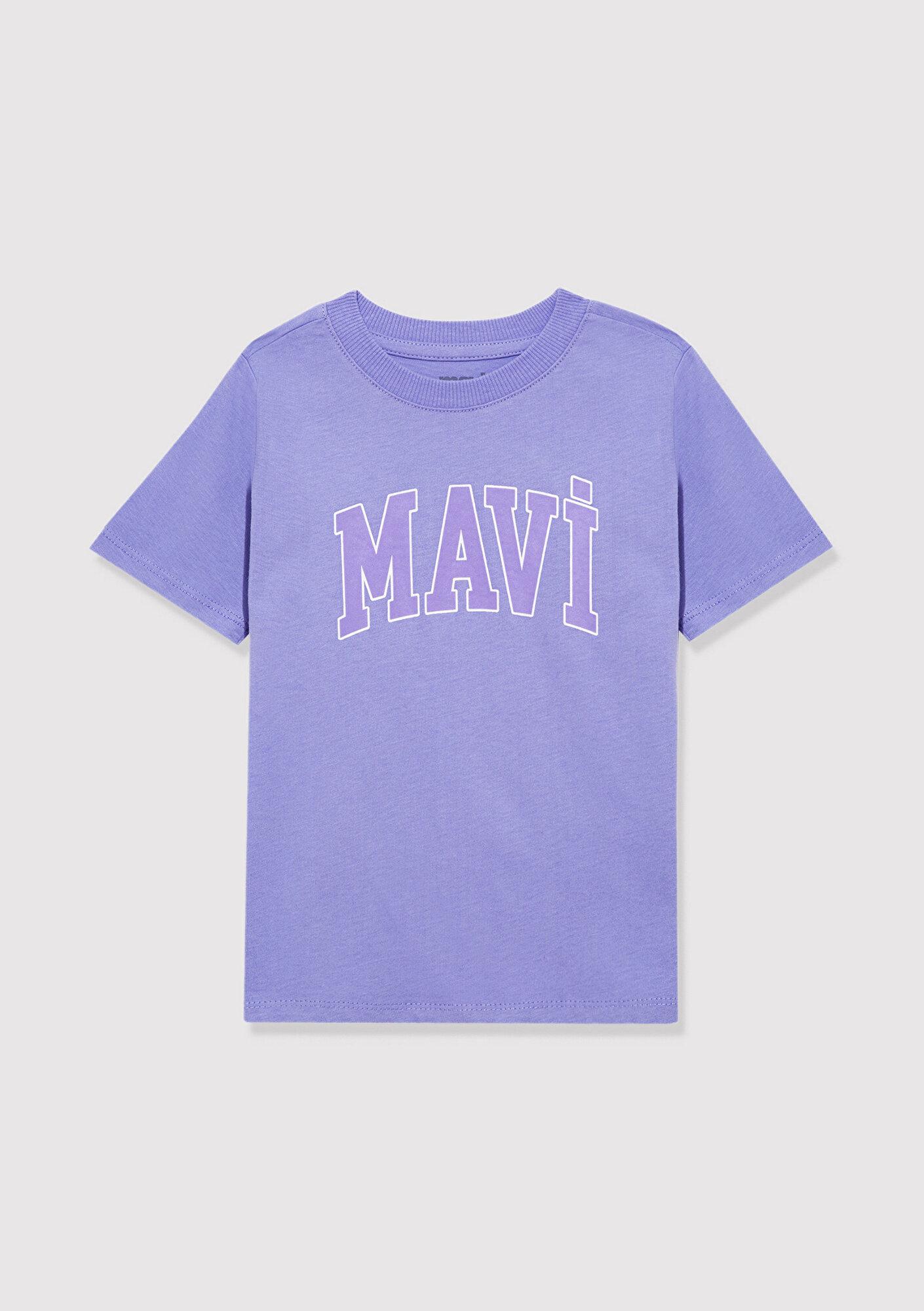 Mavi Mavi Logo Baskılı Mor Tişört Regular Fit / Normal Kesim 7610109-70541