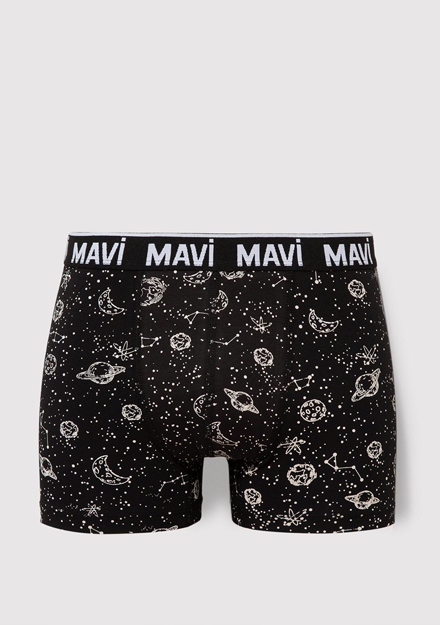 Mavi 3lü Baskılı Boxer 0911219-900