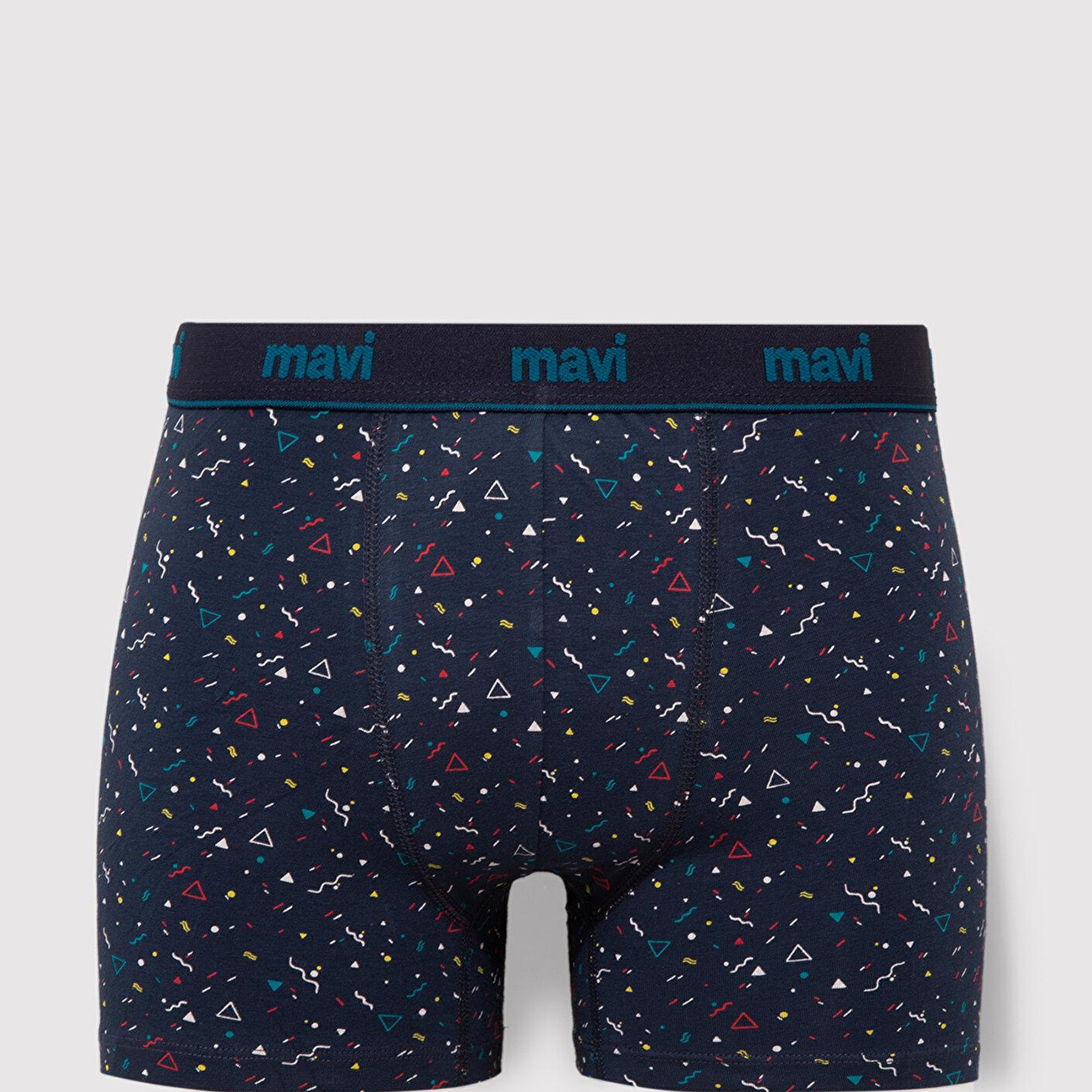 Mavi Baskılı Lacivert Boxer 092458-32184