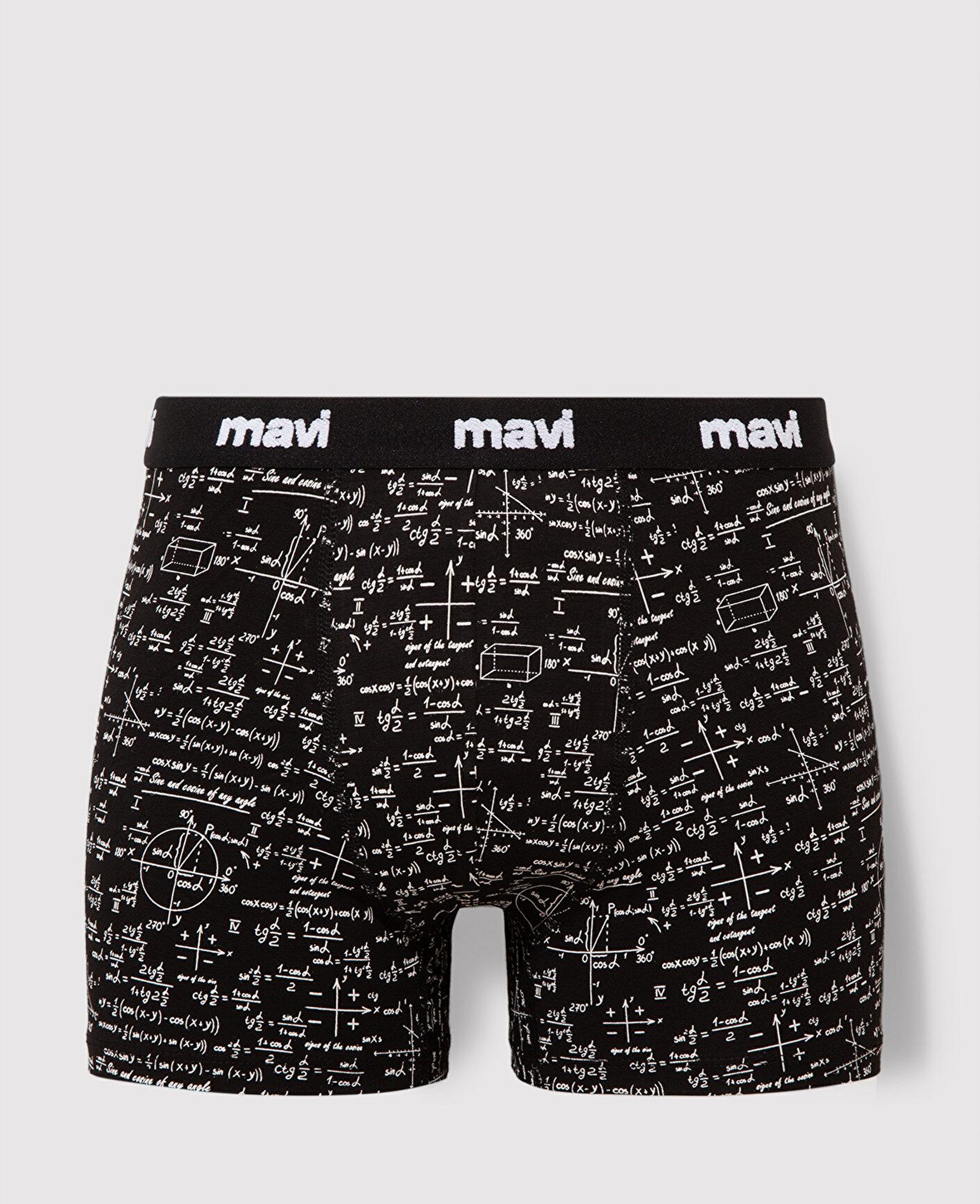 Mavi Baskılı Siyah Boxer 0910049-85857