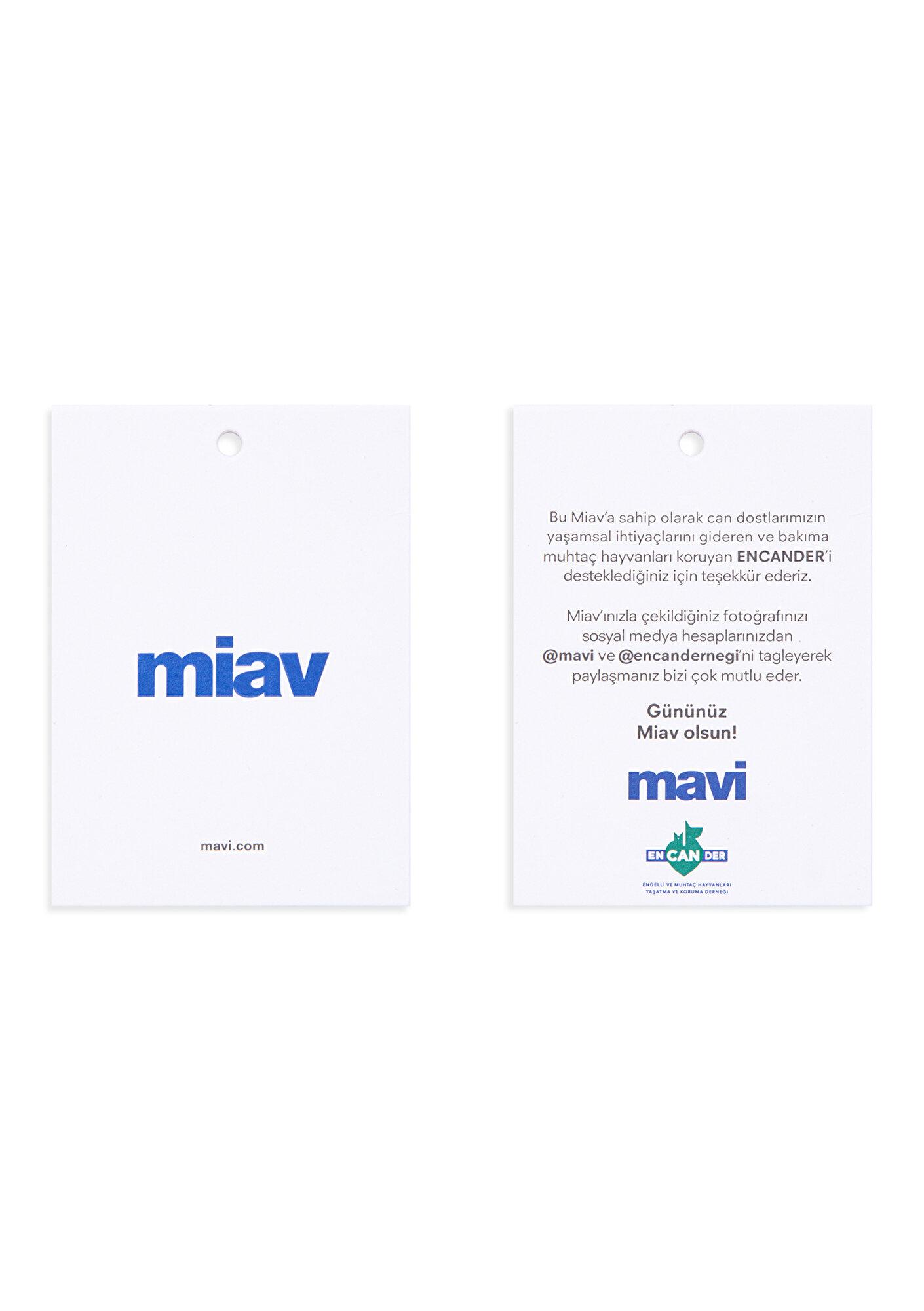 Mavi Miav Baskılı Kapüşonlu Mavi Sweatshirt 0S10001-70722