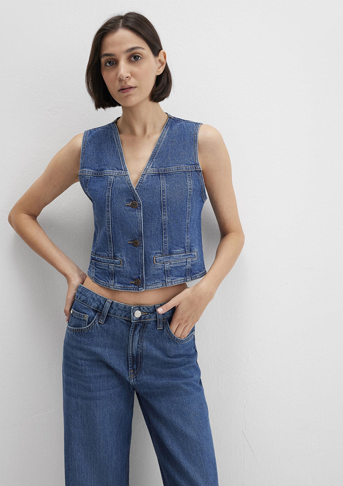 Mavi Merlin Real Blue Koyu Mavi Jean Yelek Fitted / Vücuda Oturan Kesim 1110265-85670