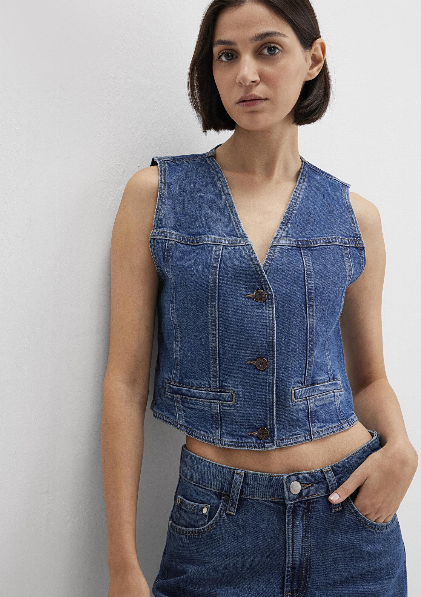 Mavi Merlin Real Blue Koyu Mavi Jean Yelek Fitted / Vücuda Oturan Kesim 1110265-85670