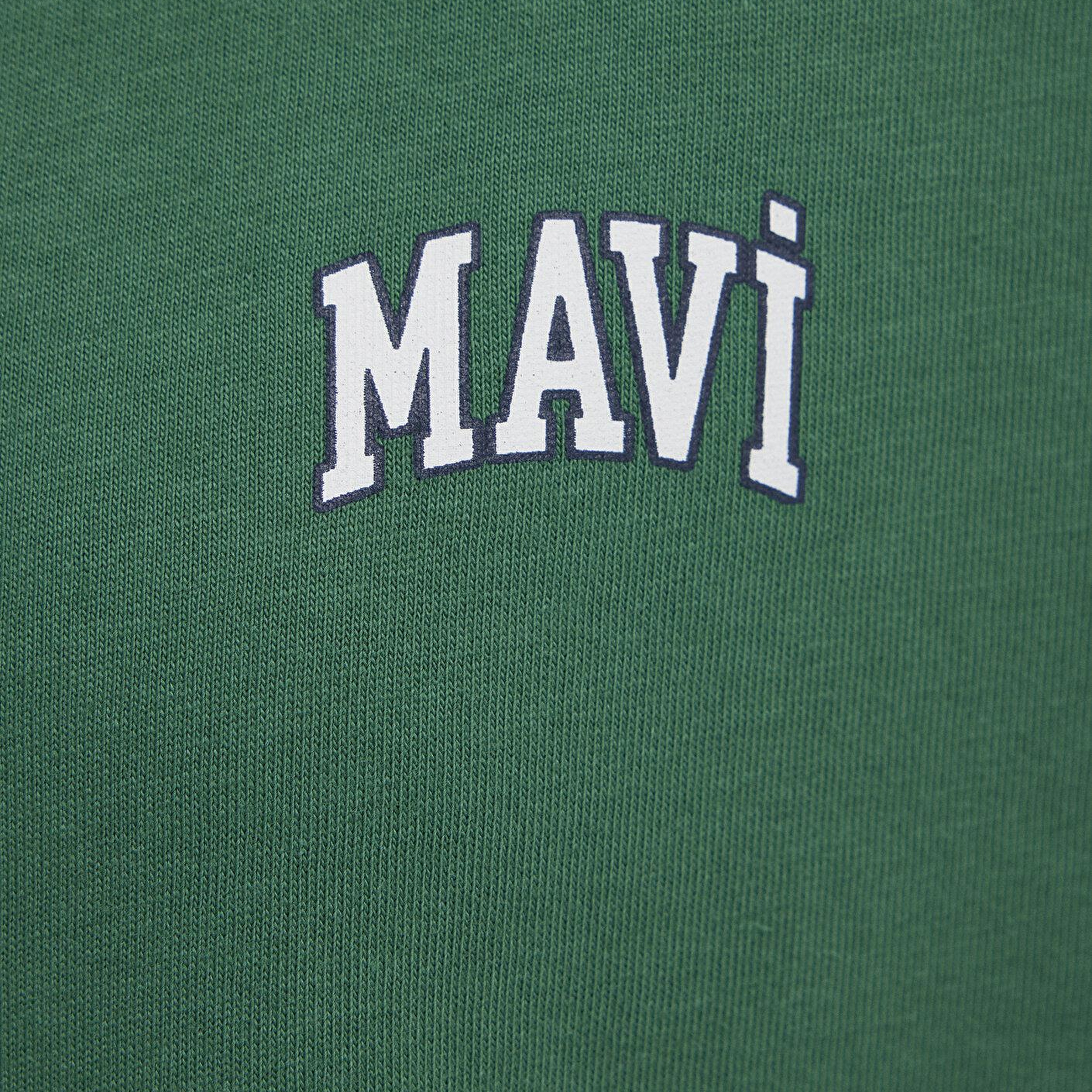 Mavi Mavi Logo Baskılı Yeşil Tişört Regular Fit / Normal Kesim 1611900-71874