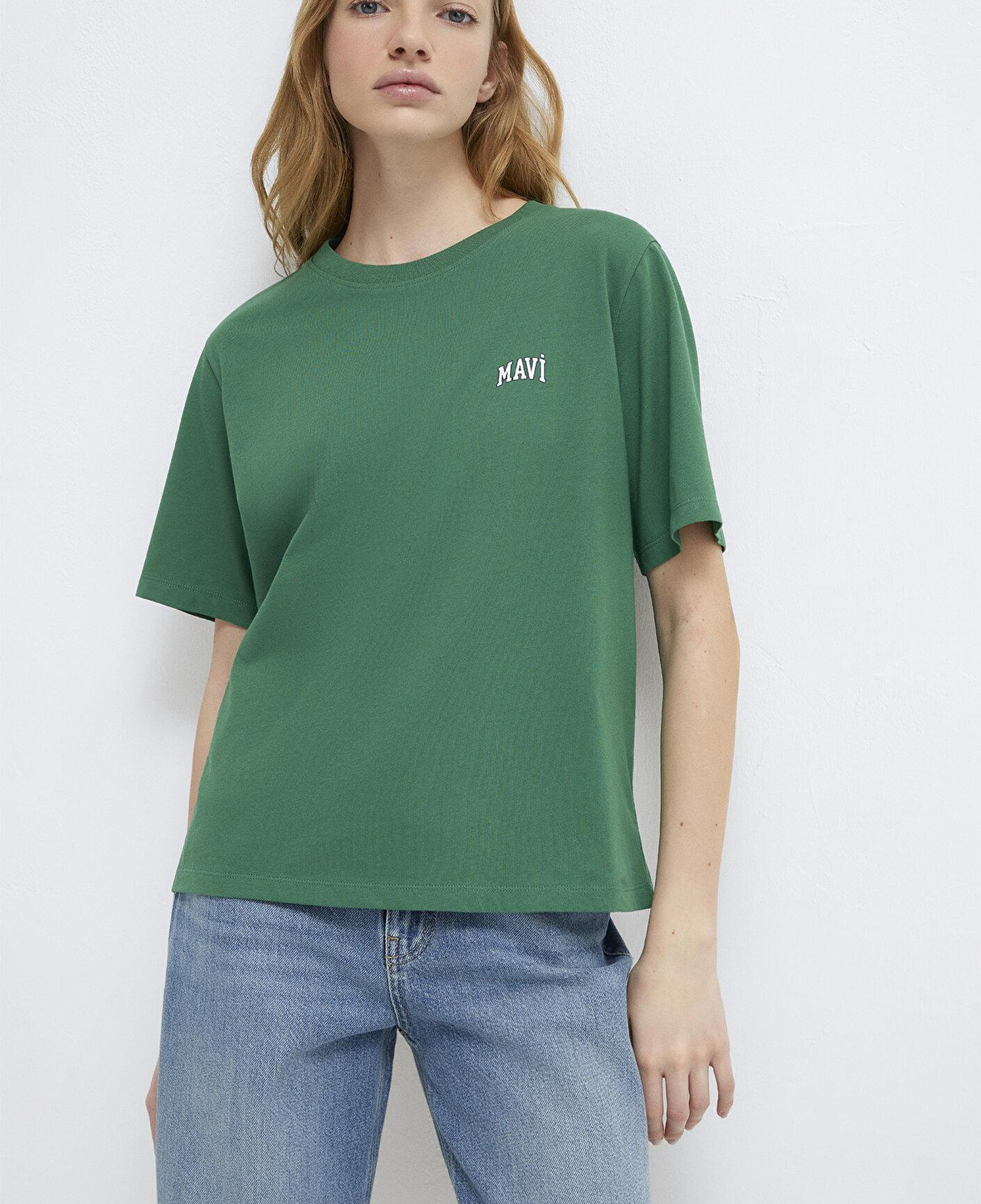 Mavi Mavi Logo Baskılı Yeşil Tişört Regular Fit / Normal Kesim 1611900-71874
