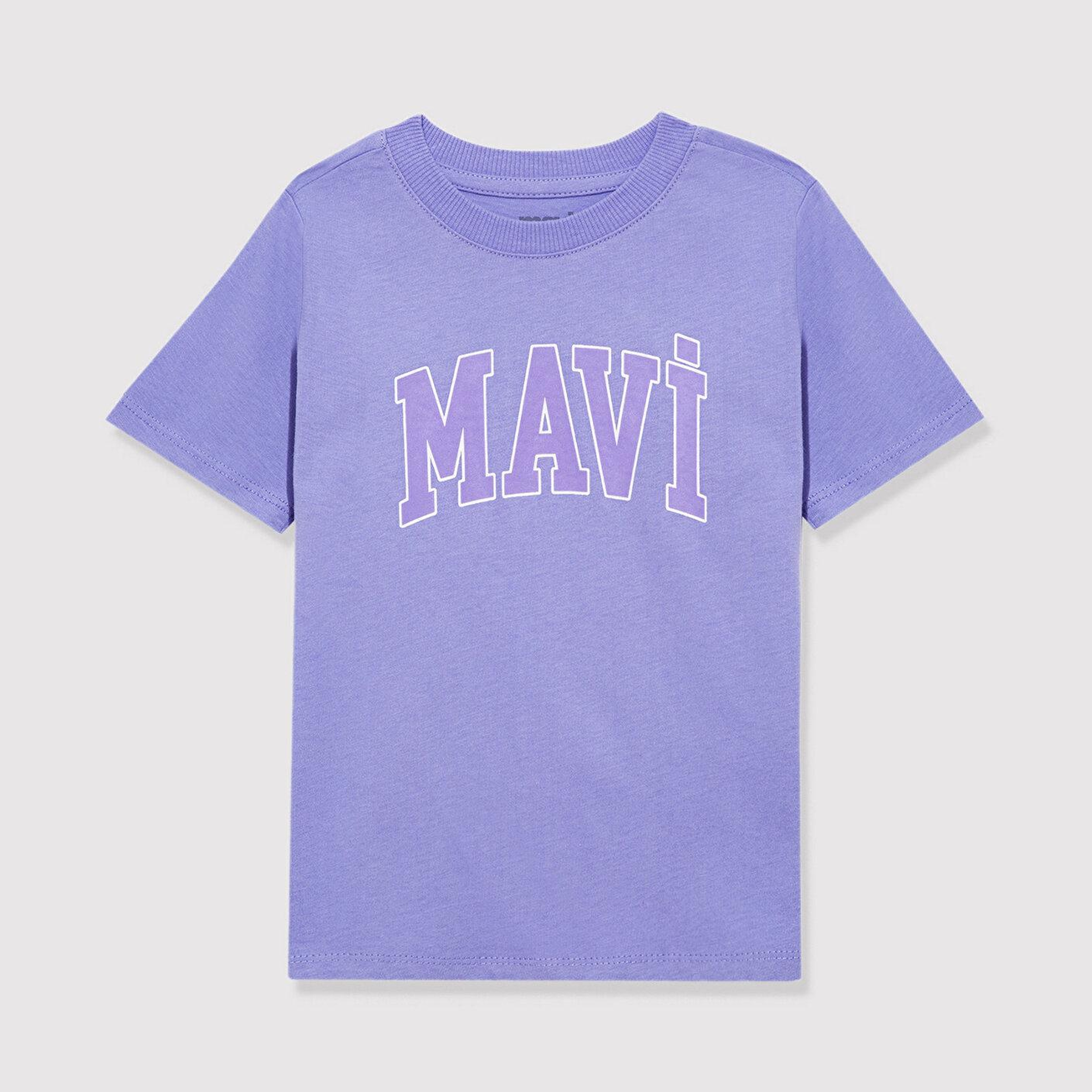 Mavi Mavi Logo Baskılı Mor Tişört Regular Fit / Normal Kesim 7610109-70541