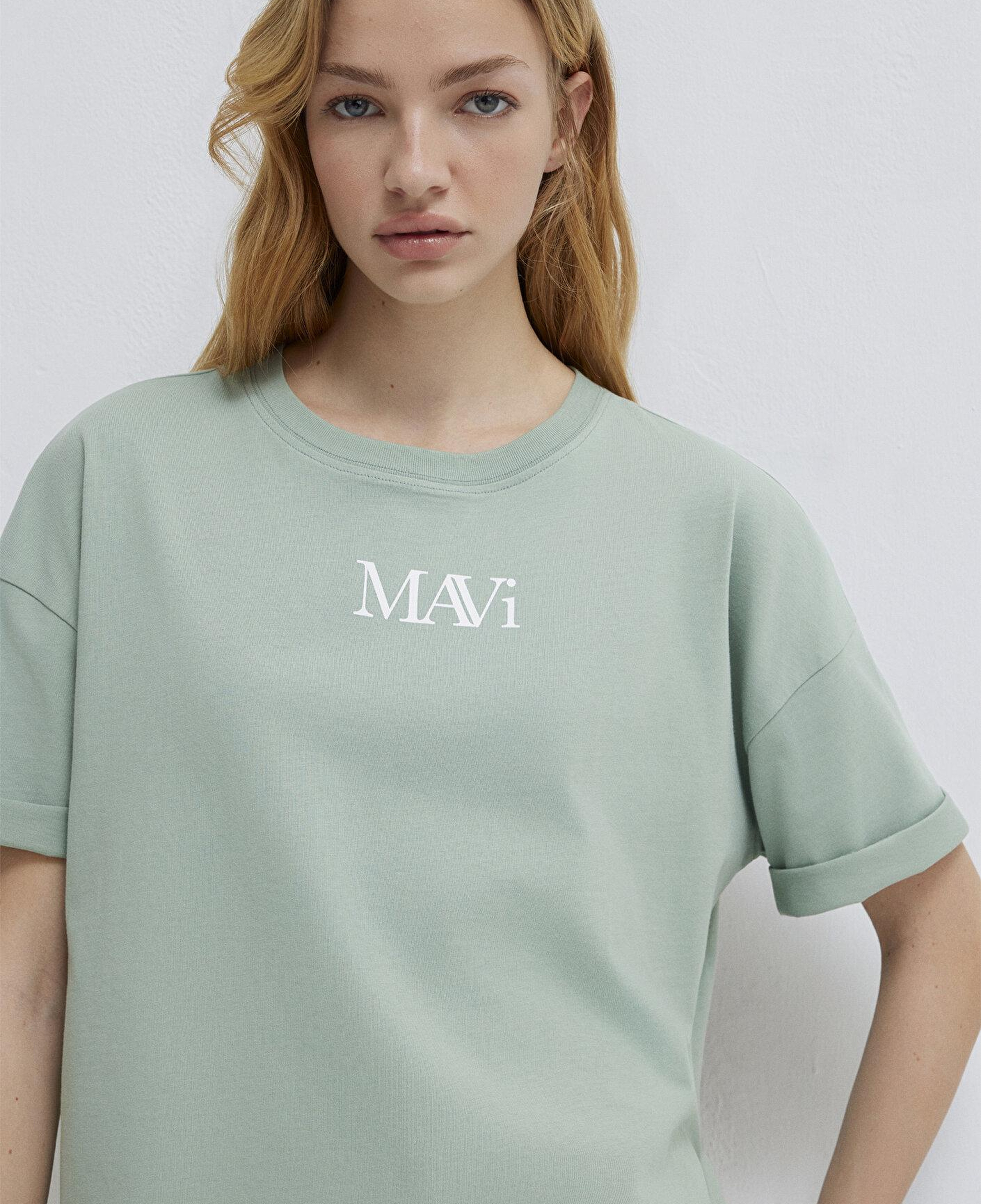 Mavi Mavi Logo Baskılı Yeşil Tişört Oversize / Geniş Kesim 1611593-71787