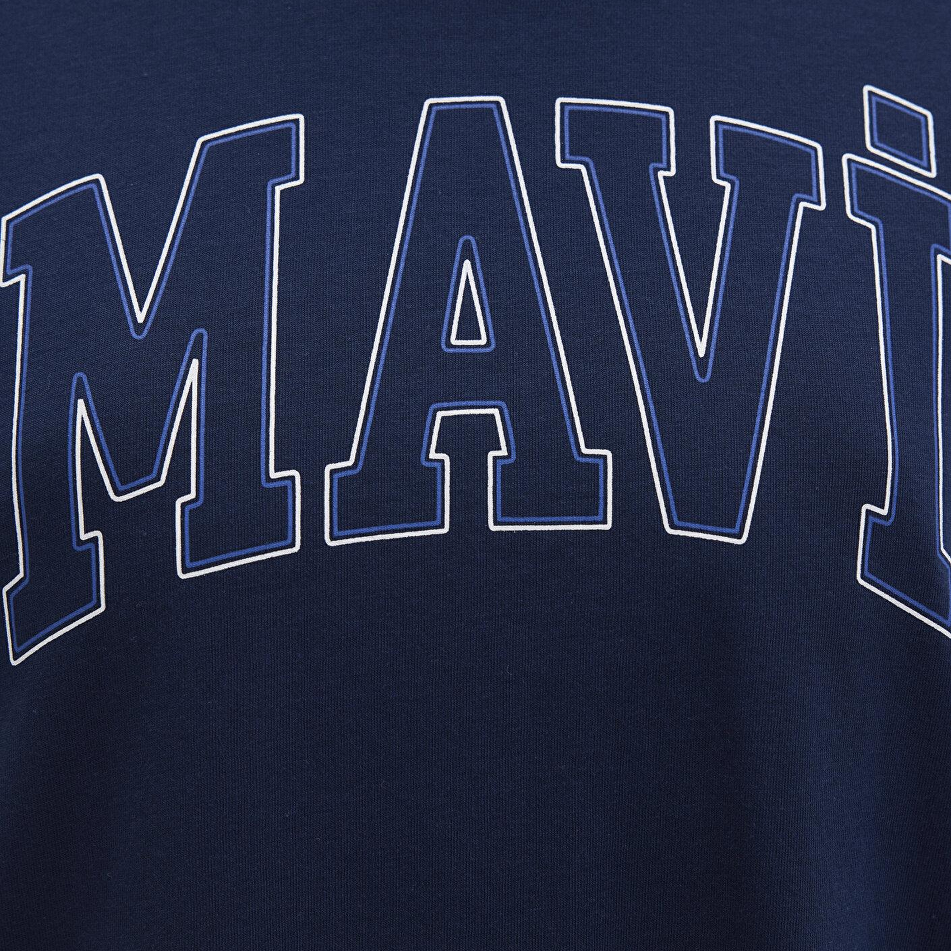 Mavi Mavi Logo Baskılı Lacivert Tişört Regular Fit / Normal Kesim 1611193-70488