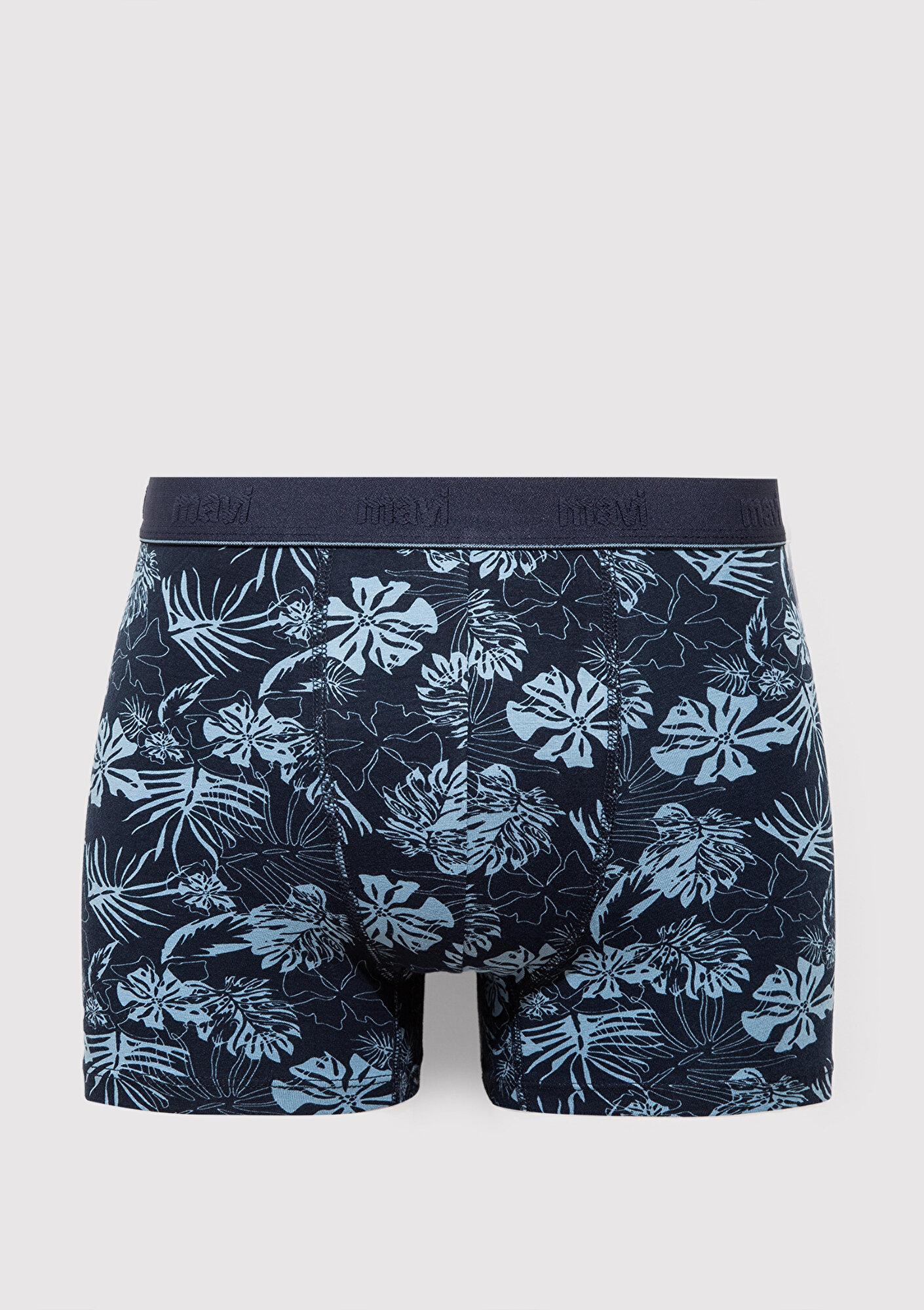 Mavi Baskılı Lacivert Boxer 0910708-30717