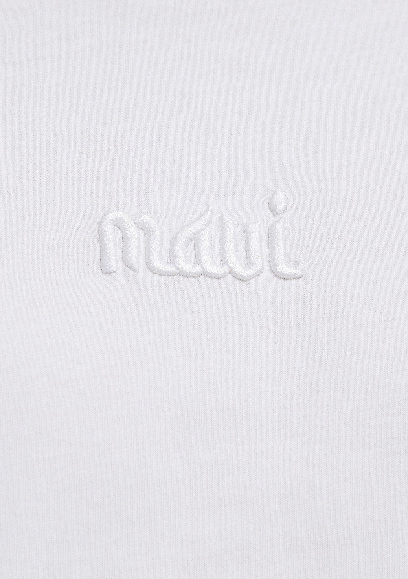 Mavi Mavi Nakışlı Beyaz Basic Tişört Loose Fit / Bol Rahat Kesim 0610100-620