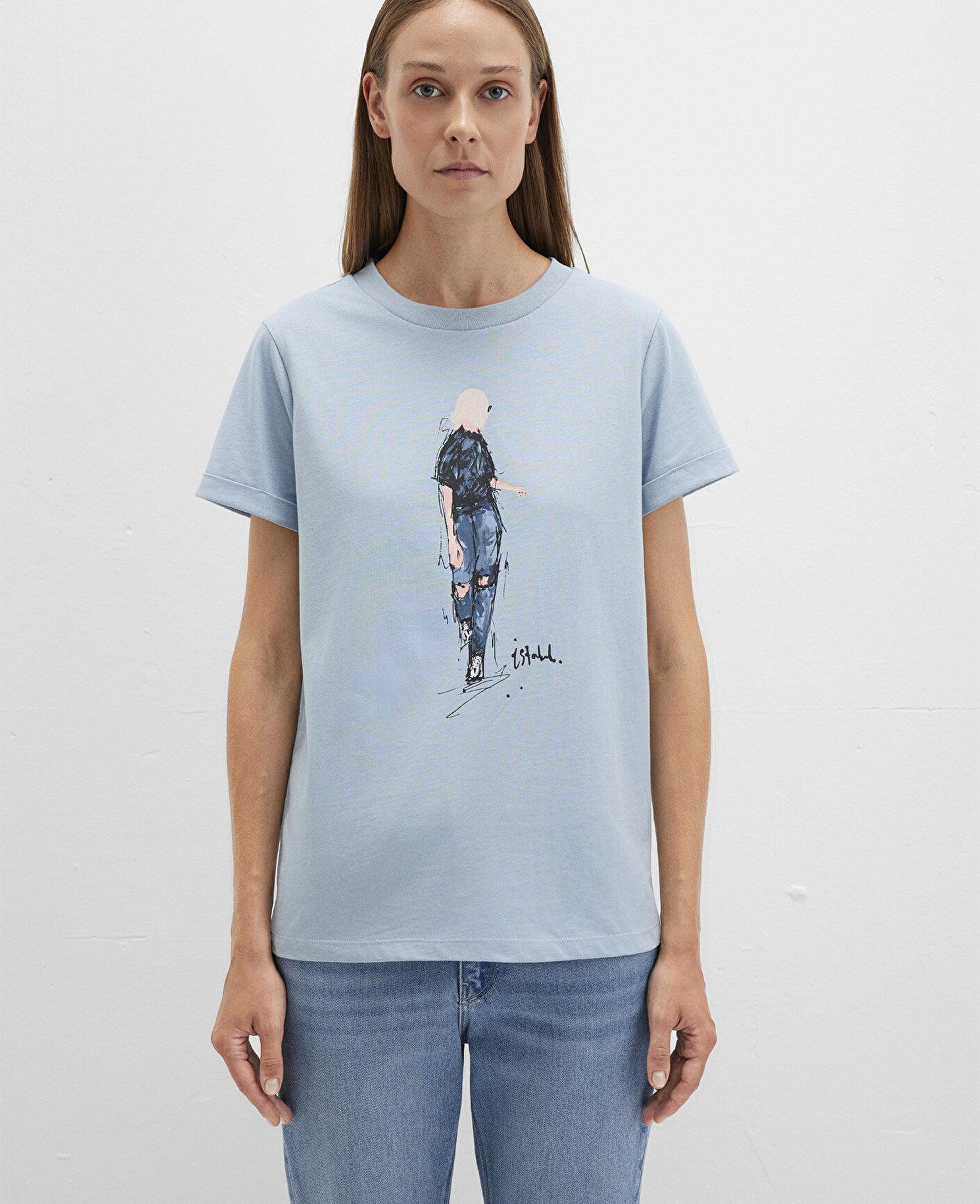Mavi Denim Kız Baskılı Mavi İstanbul Tişört Regular Fit / Normal Kesim 1610222-70816