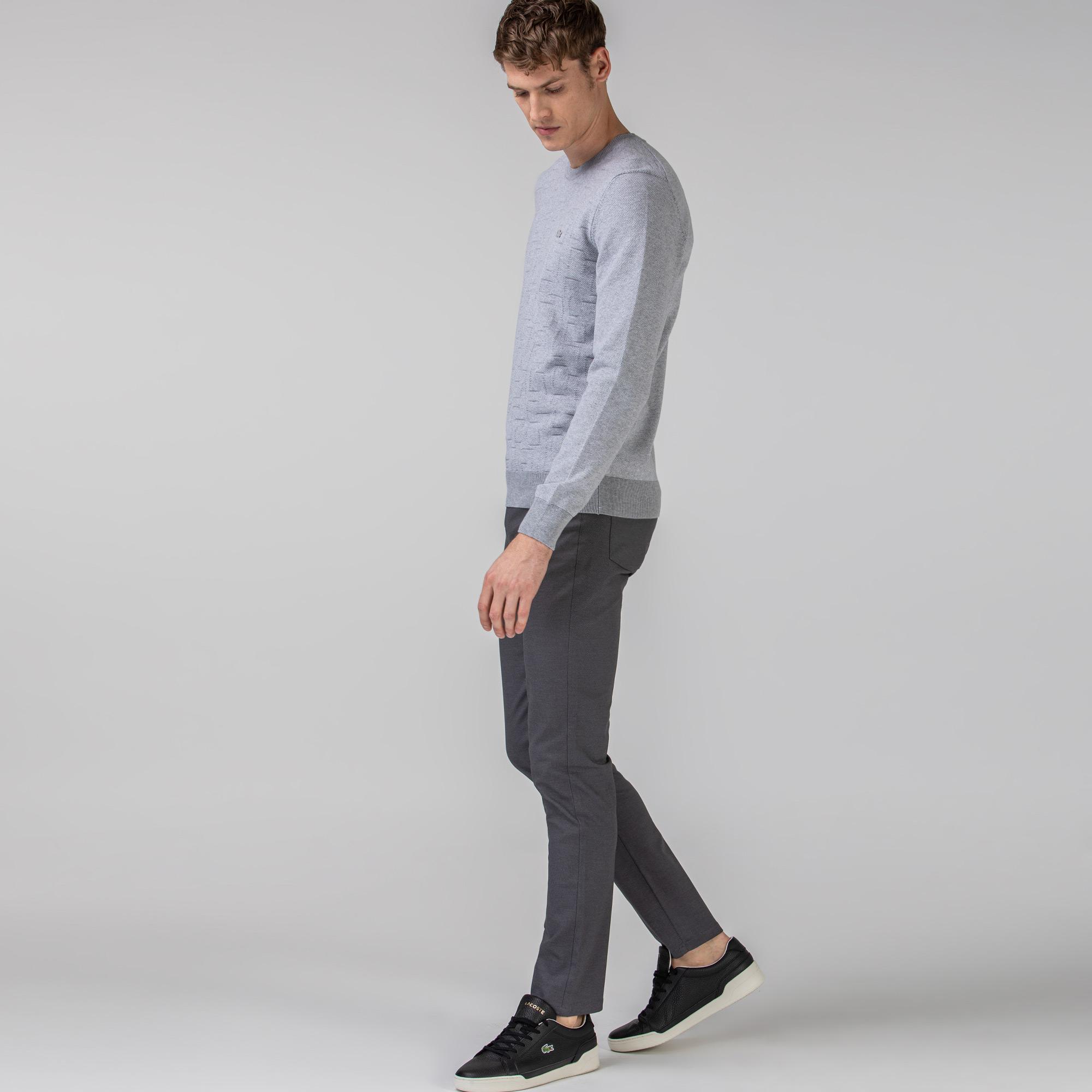 Lacoste Erkek Slim Fit Gri Jean Pantolon