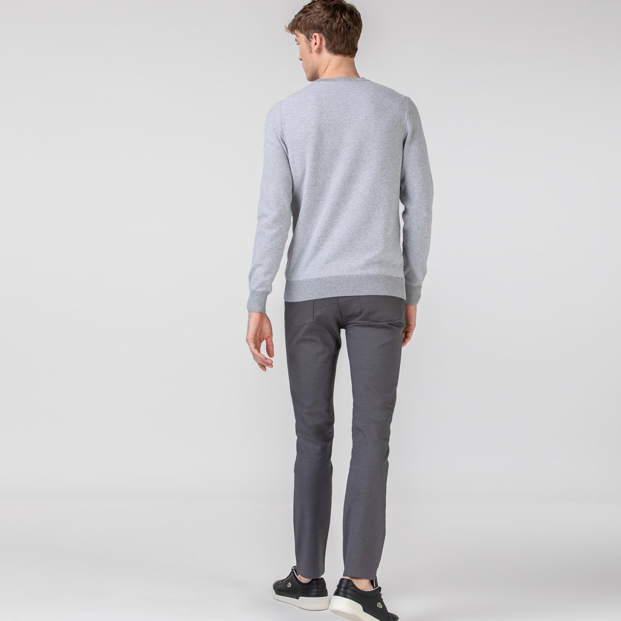 Lacoste Erkek Slim Fit Gri Jean Pantolon