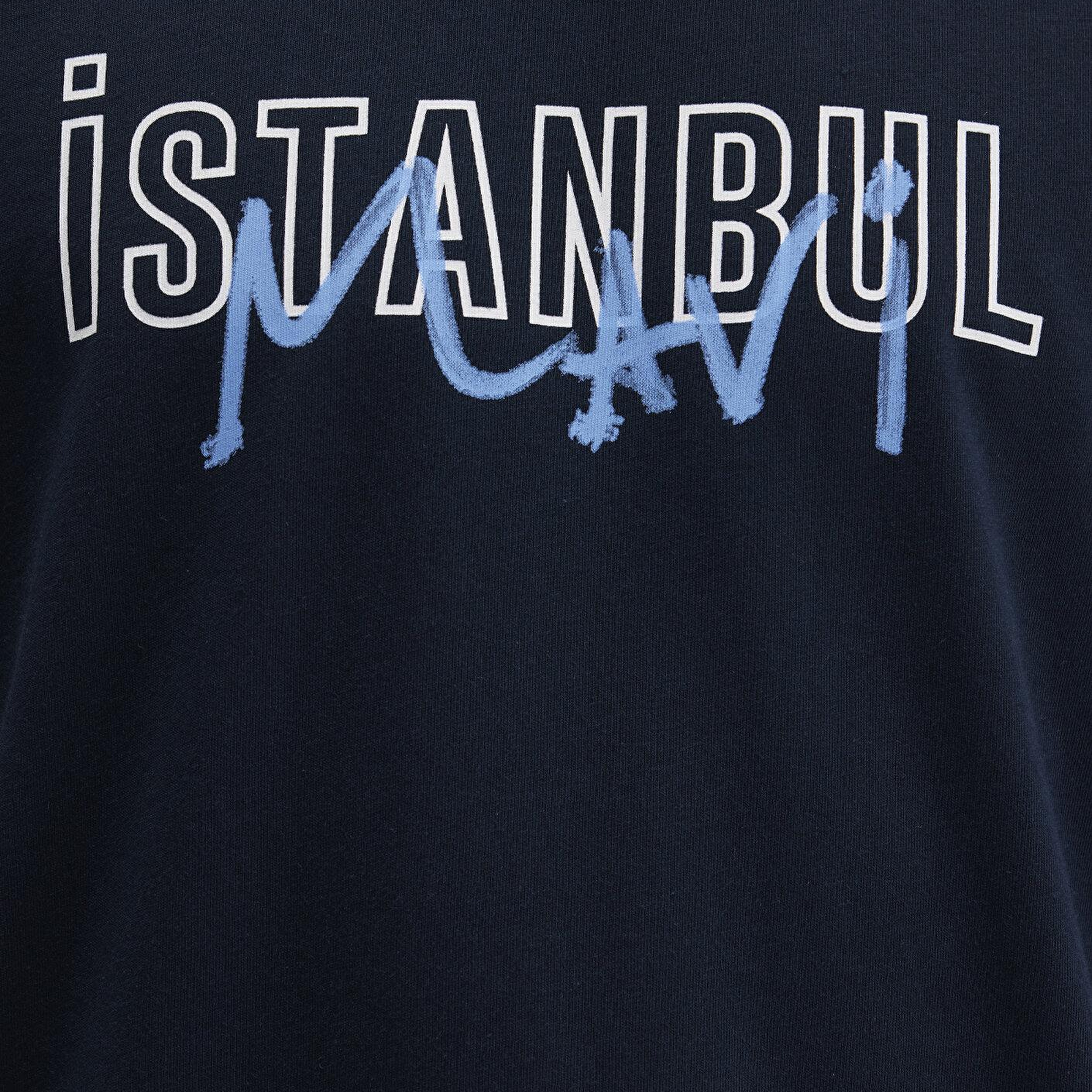 Mavi İstanbul Baskılı Lacivert Tişört Regular Fit / Normal Kesim 067114-34319